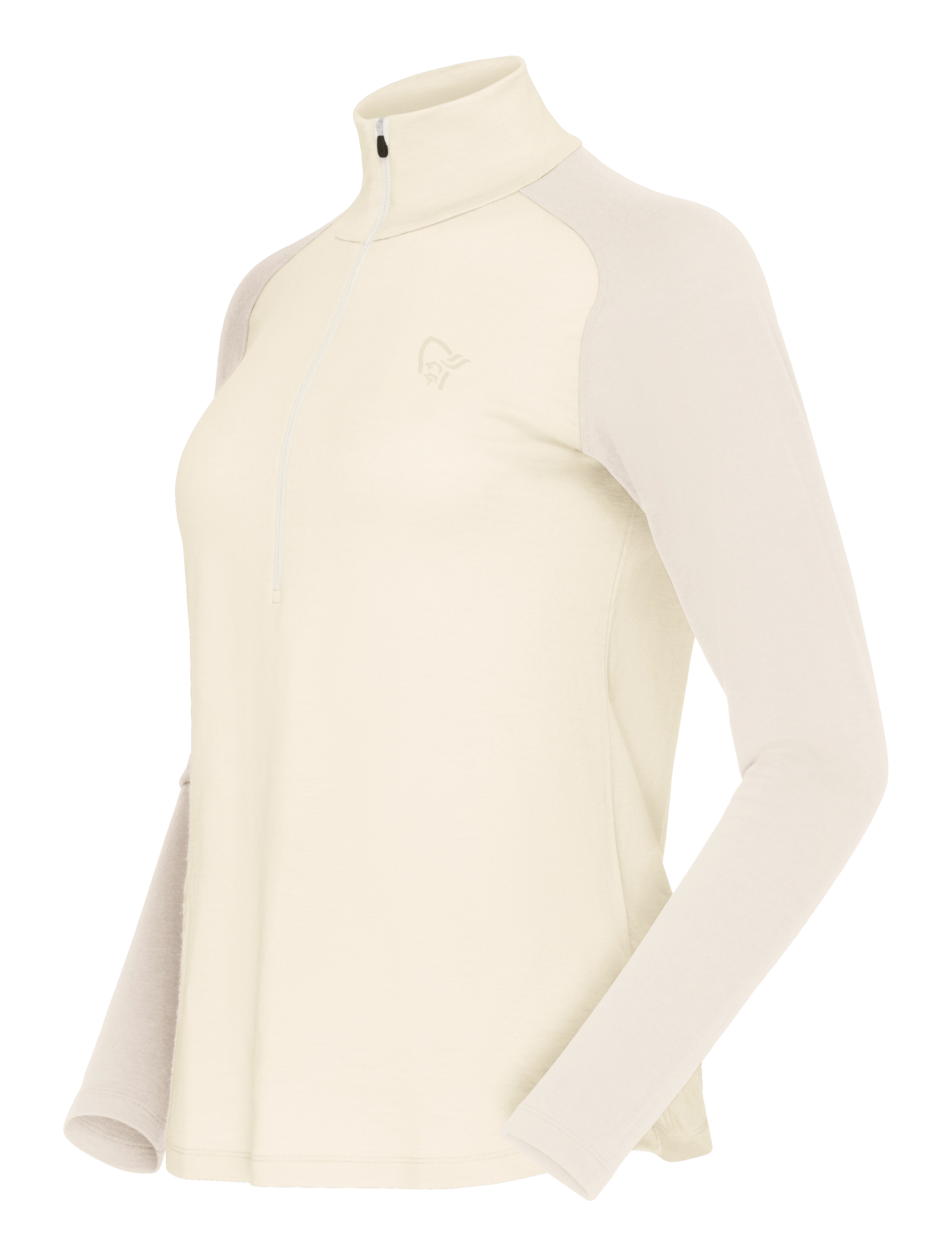 Norrøna - femund pureUll Zip Neck W's - overdele - whisper white - 2