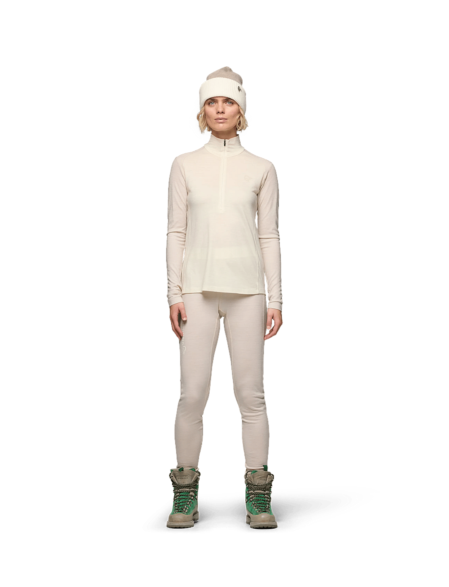 Norrøna - femund pureUll Zip Neck W's - overdele - whisper white - 4