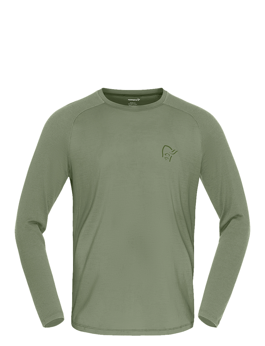 Norrøna - femund pureUll Long Sleeve M's - deep lichen green - 1