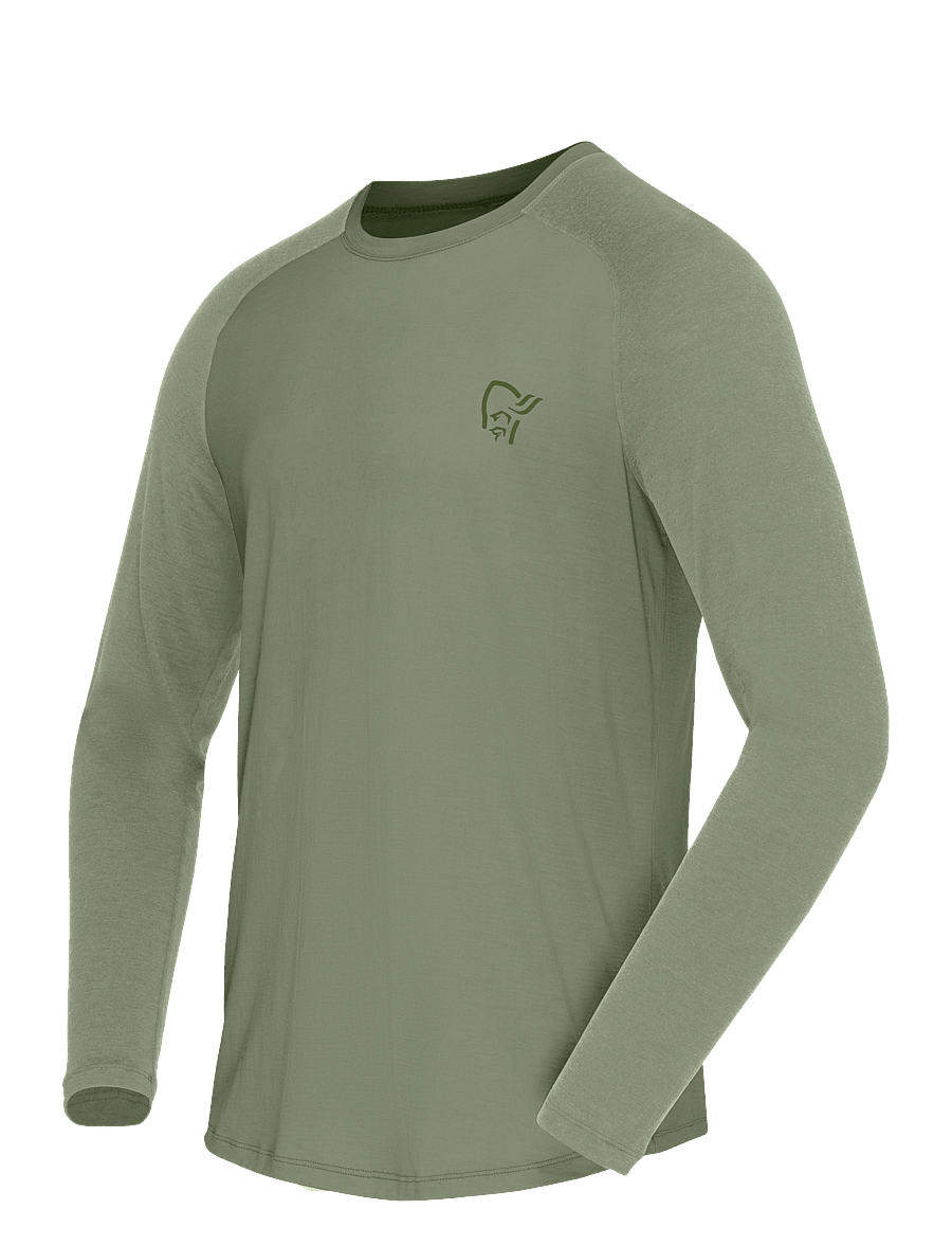 Norrøna - femund pureUll Long Sleeve M's - deep lichen green - 2