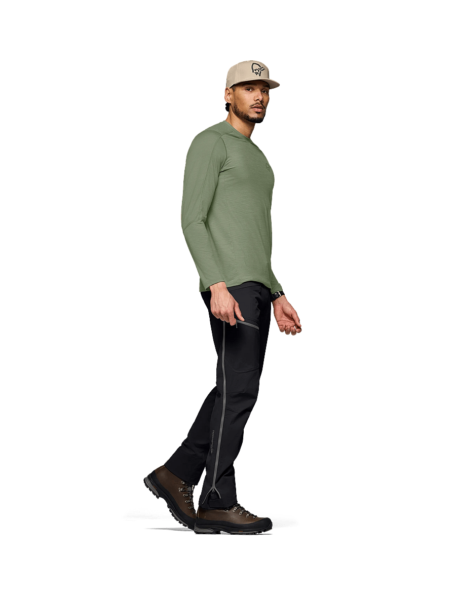 Norrøna - femund pureUll Long Sleeve M's - deep lichen green - 0