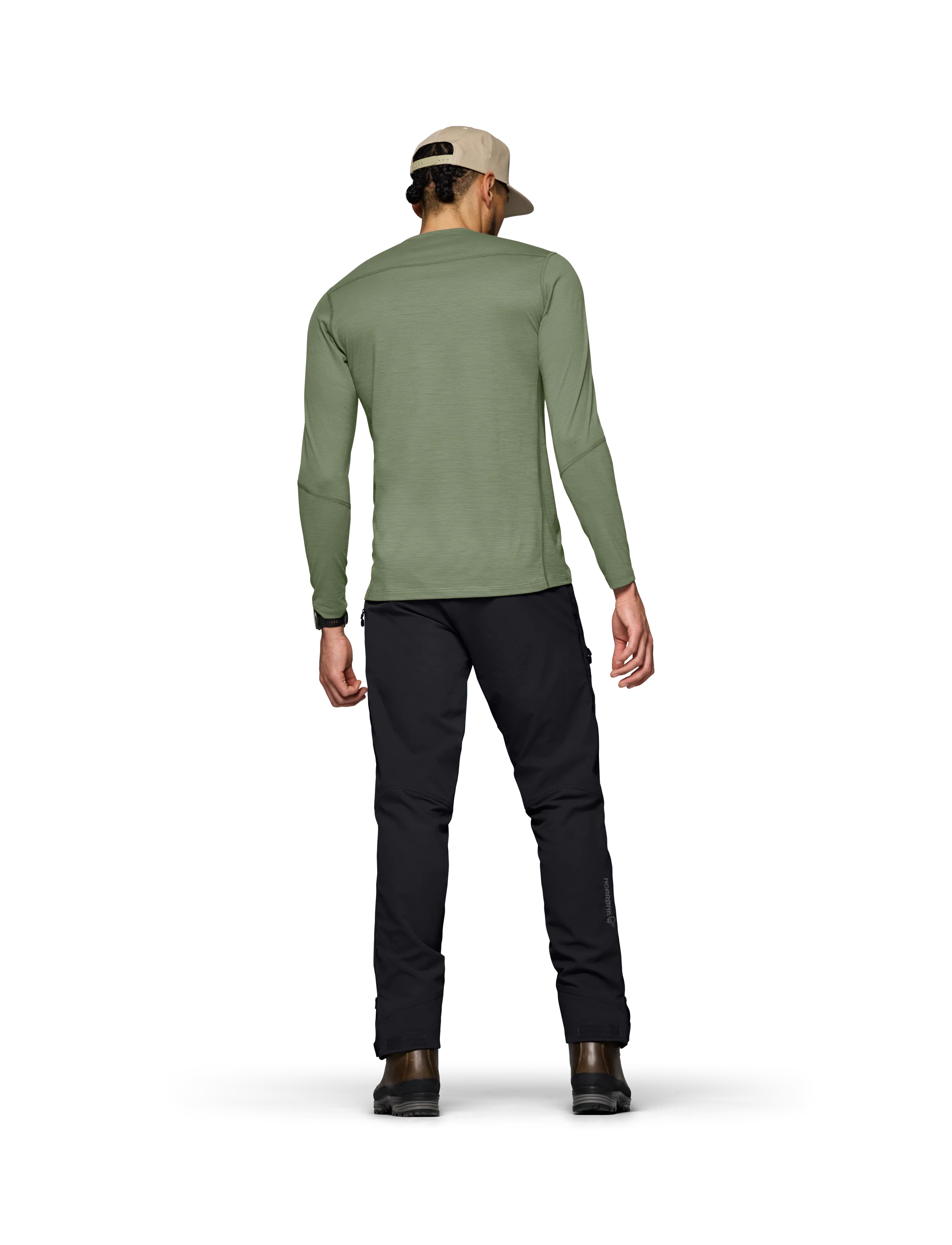 Norrøna - femund pureUll Long Sleeve M's - deep lichen green - 4
