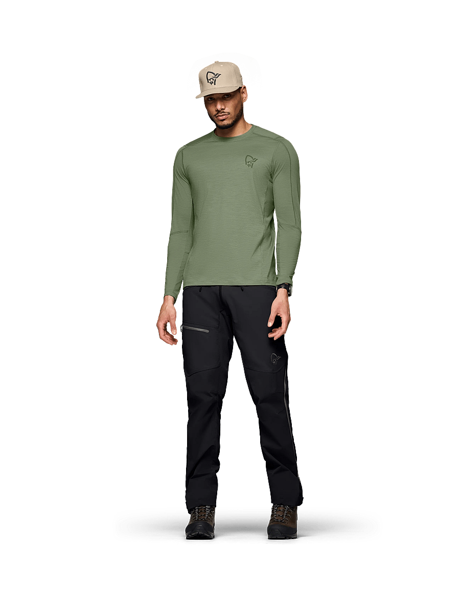 Norrøna - femund pureUll Long Sleeve M's - deep lichen green - 5