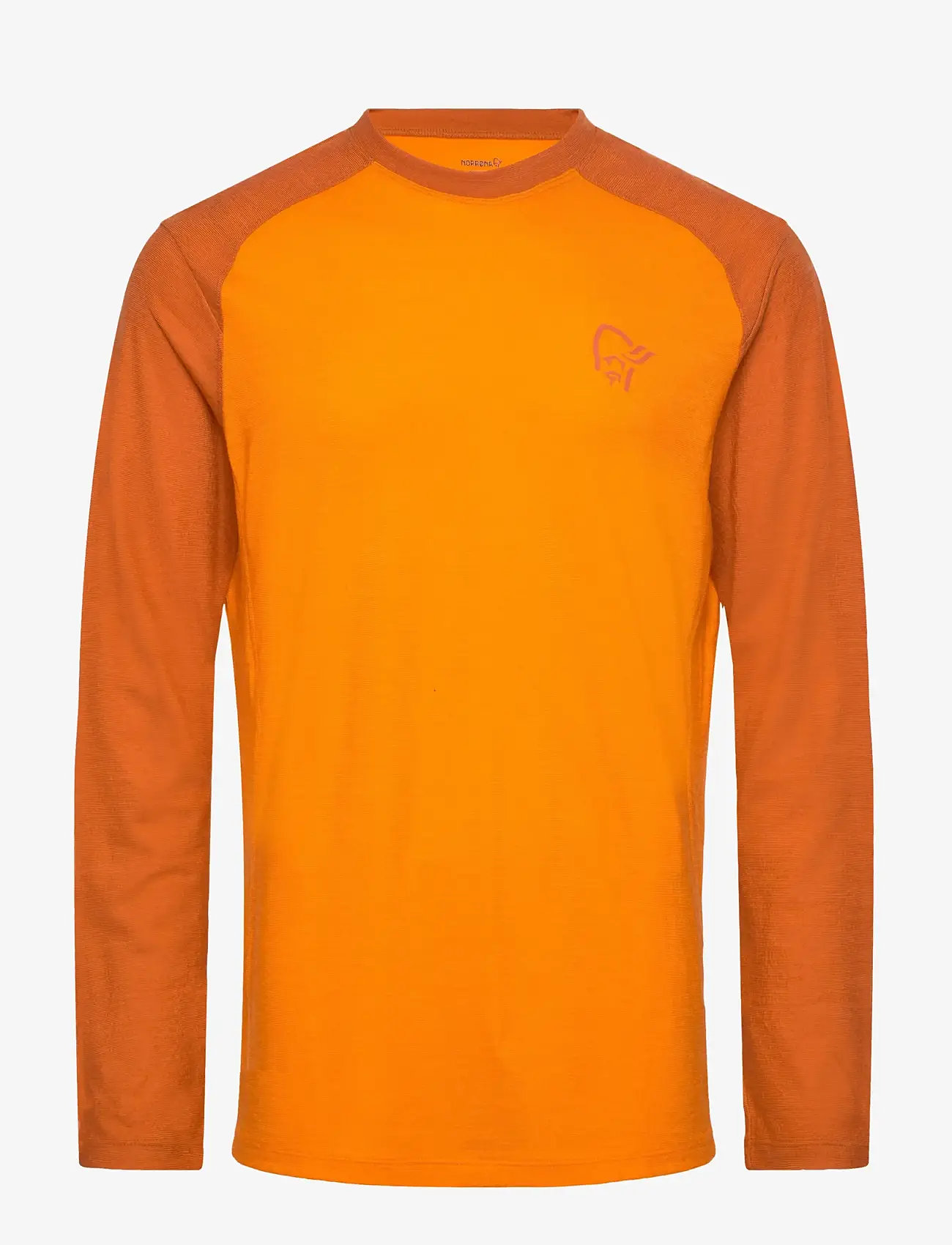 Norrøna - femund pureUll Long Sleeve M's - långärmade t-shirts - exuberance - 0