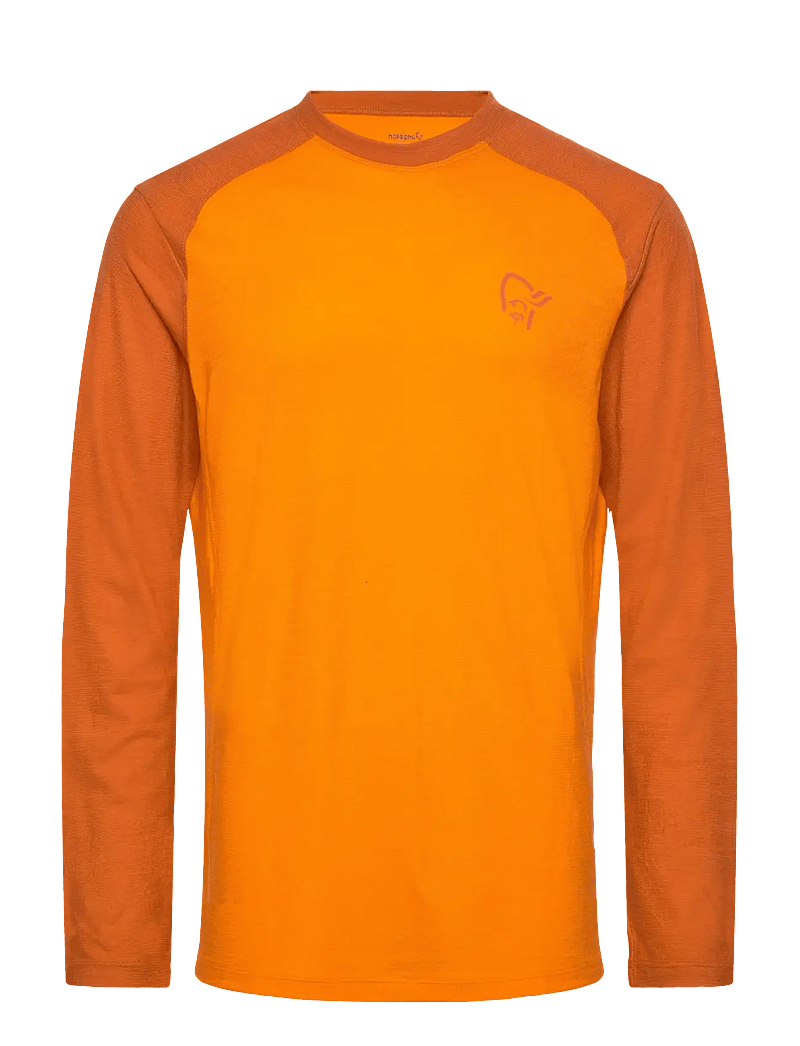 Norrøna - femund pureUll Long Sleeve M's - långärmade t-shirts - exuberance - 0