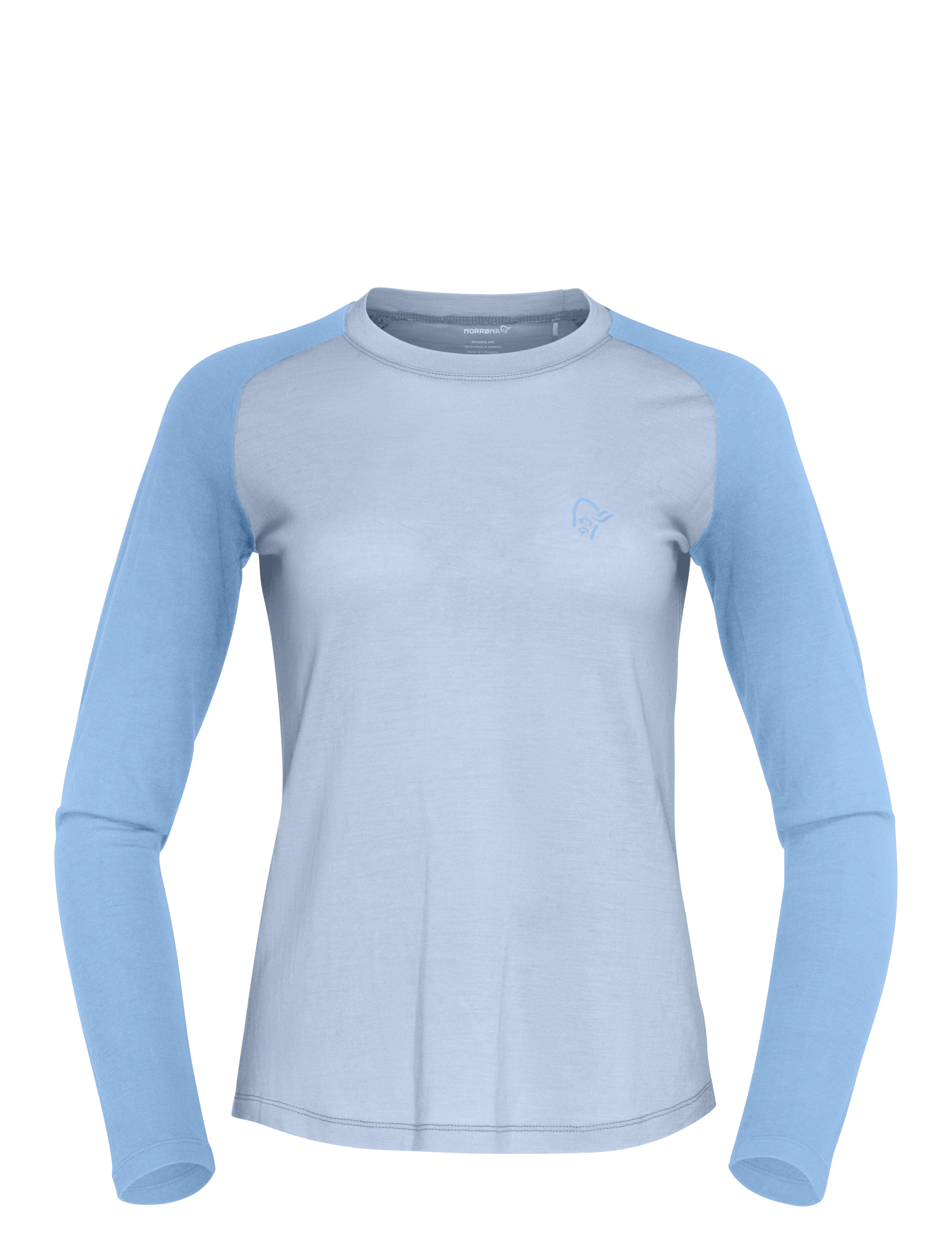 Norrøna femund pureUll Long Sleeve W's - Tøj - CASHMERE BLUE/ALLURE / blue