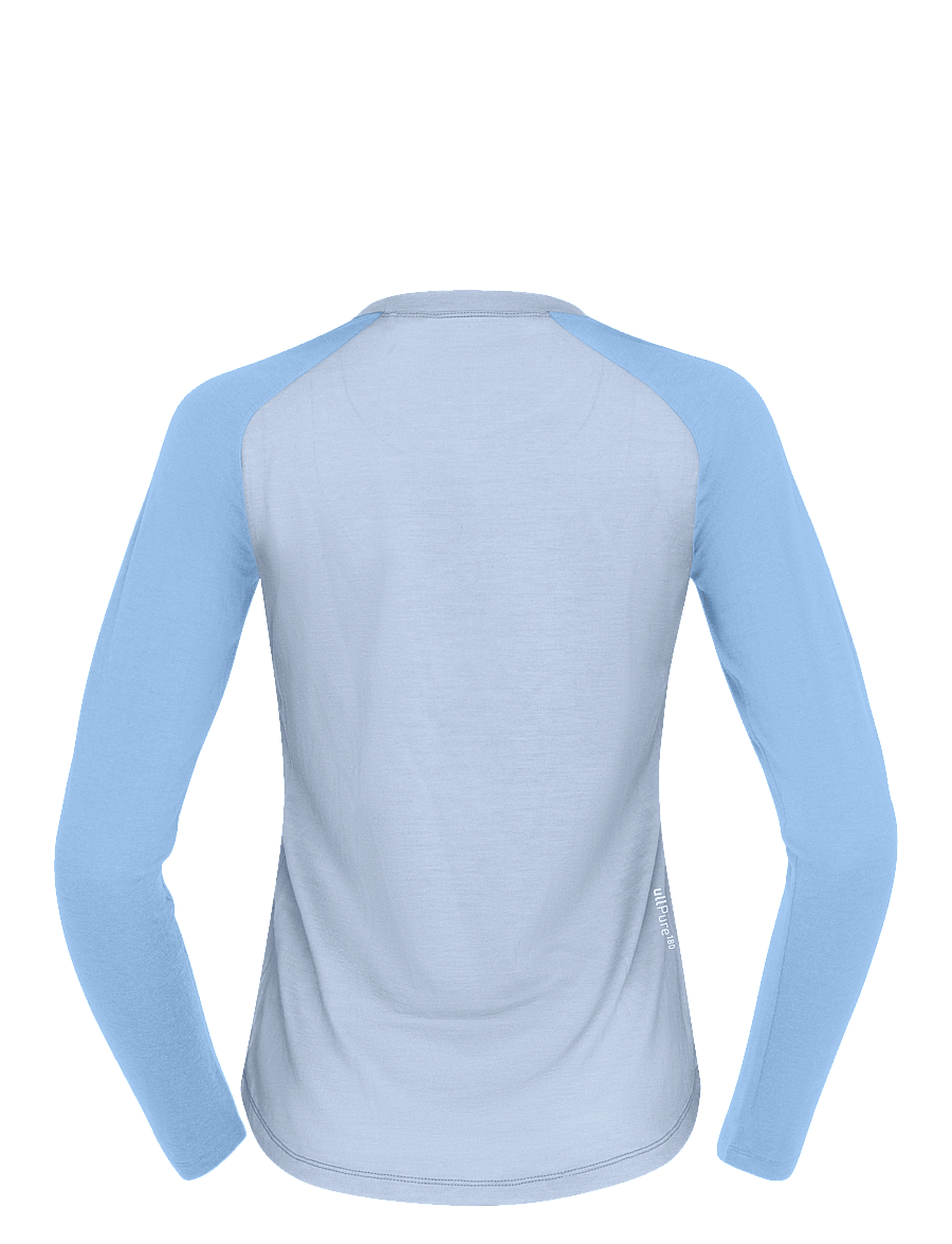 Norrøna - femund pureUll Long Sleeve W's - langarmshirts - cashmere blue/allure - 2