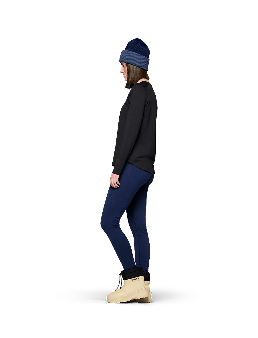 Norrøna - femund pureUll Long Sleeve W's - termo apatiniai - caviar black - 4