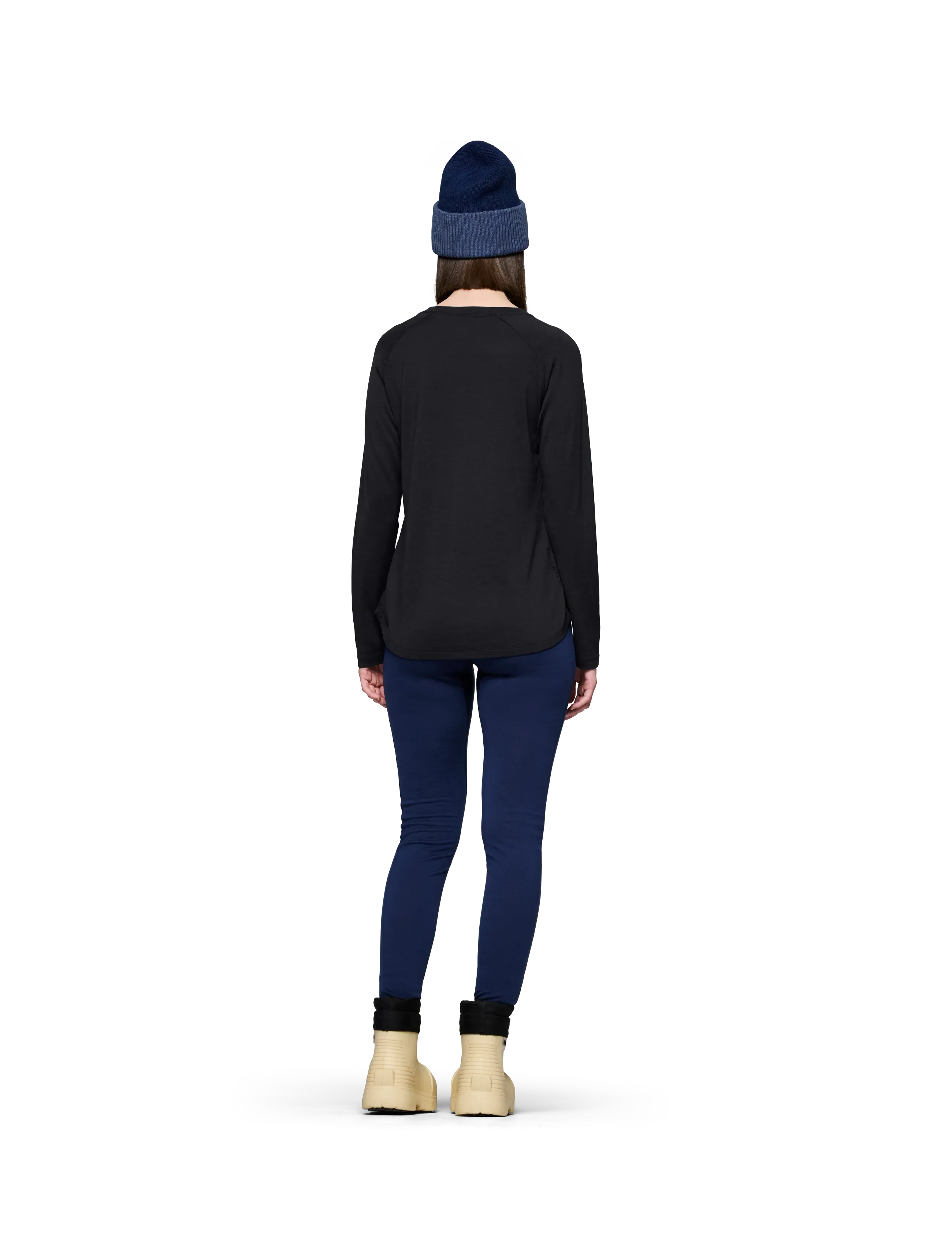 Norrøna - femund pureUll Long Sleeve W's - langærmede t-shirts - caviar black - 5