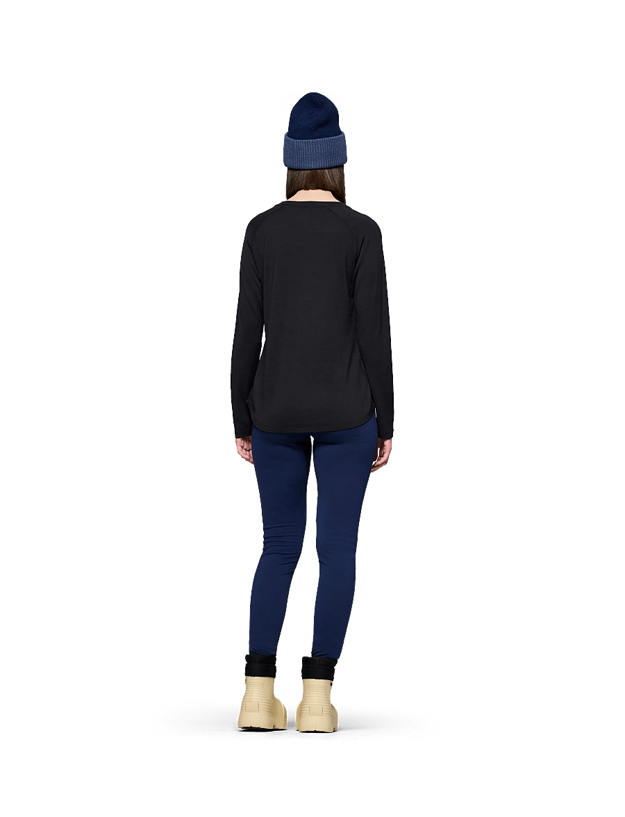 Norrøna - femund pureUll Long Sleeve W's - termo apatiniai - caviar black - 5