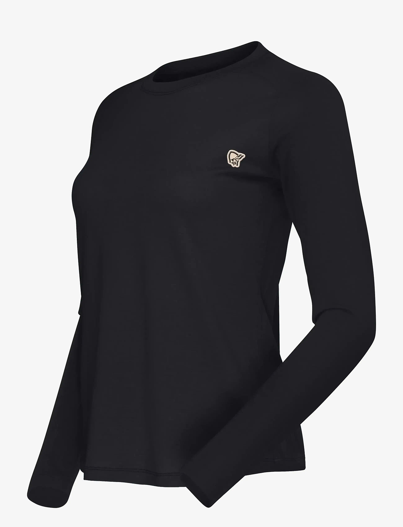 Norrøna - femund pureUll Long Sleeve W's - langarmshirts - caviar black - 3