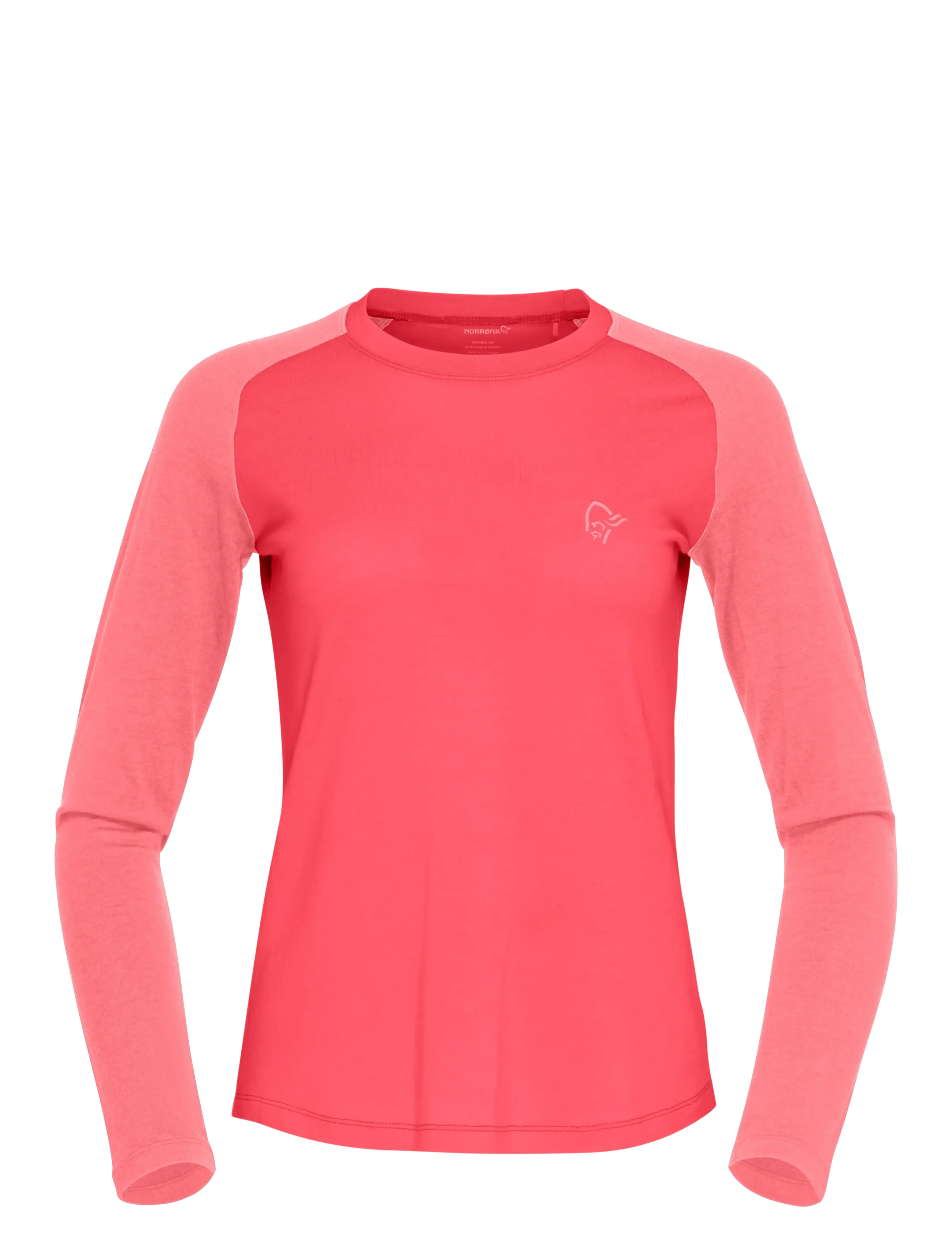 Norrøna femund pureUll Long Sleeve W's - Soe pesu - WATERMELON / pink/rose