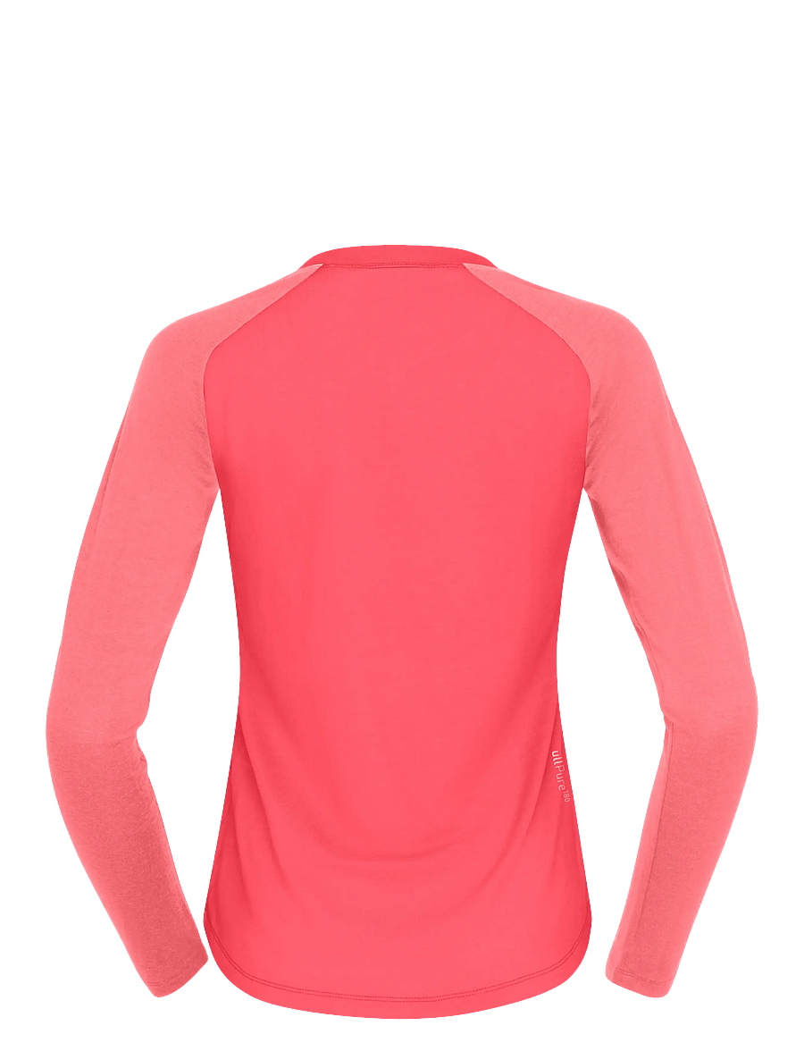 Norrøna - femund pureUll Long Sleeve W's - termo apatiniai - watermelon - 2