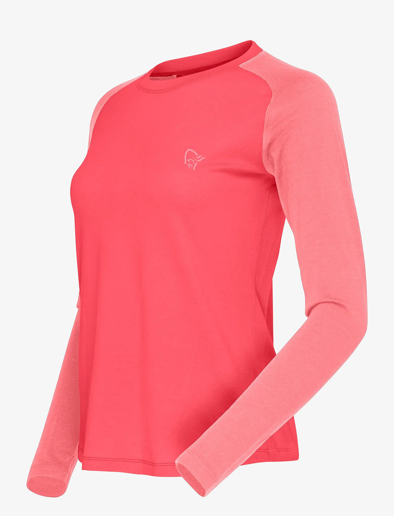 Norrøna - femund pureUll Long Sleeve W's - alussärgid ja t-särgid - watermelon - 3