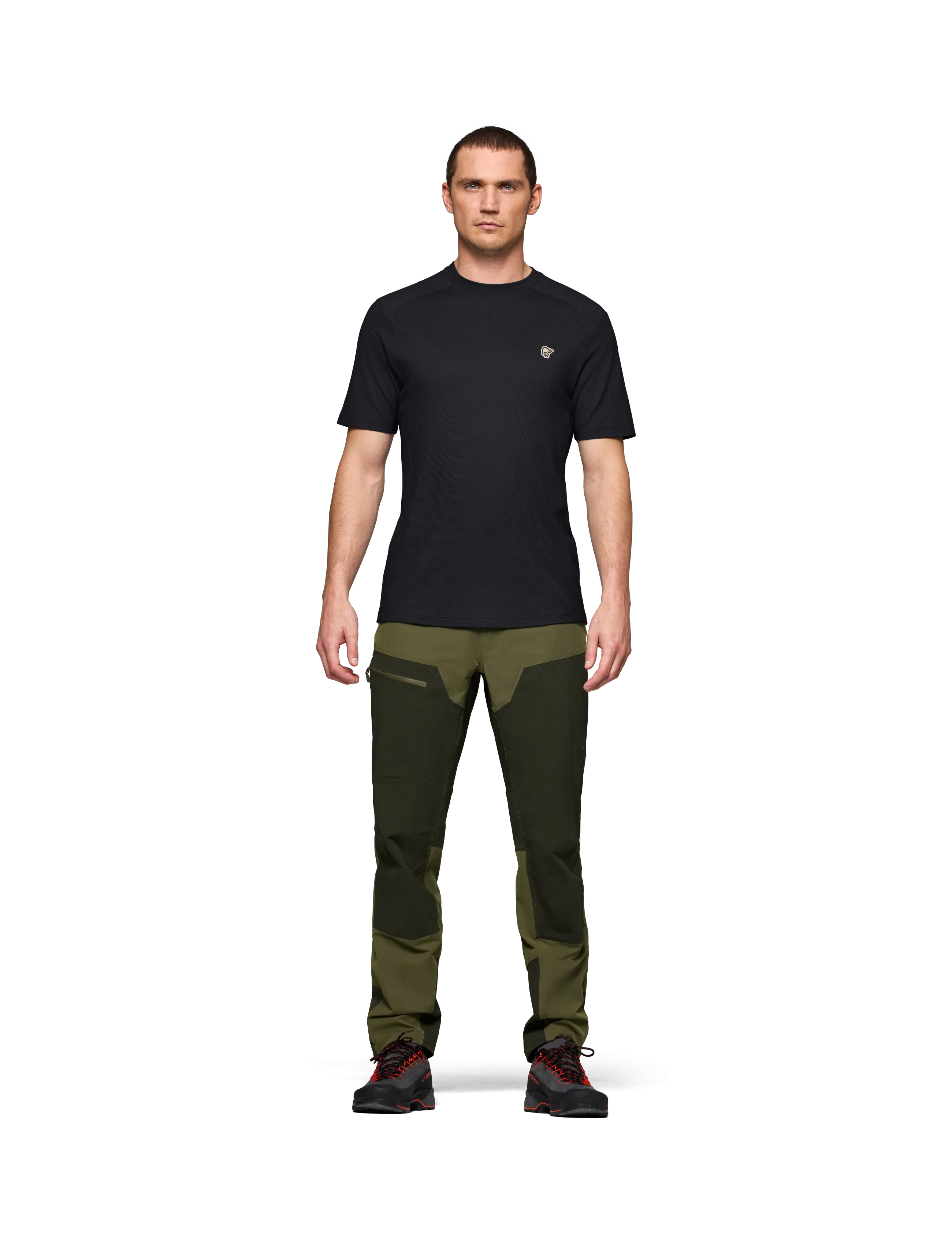 Norrøna - femund pureUll T-shirt M's - t-shirts - caviar black - 4