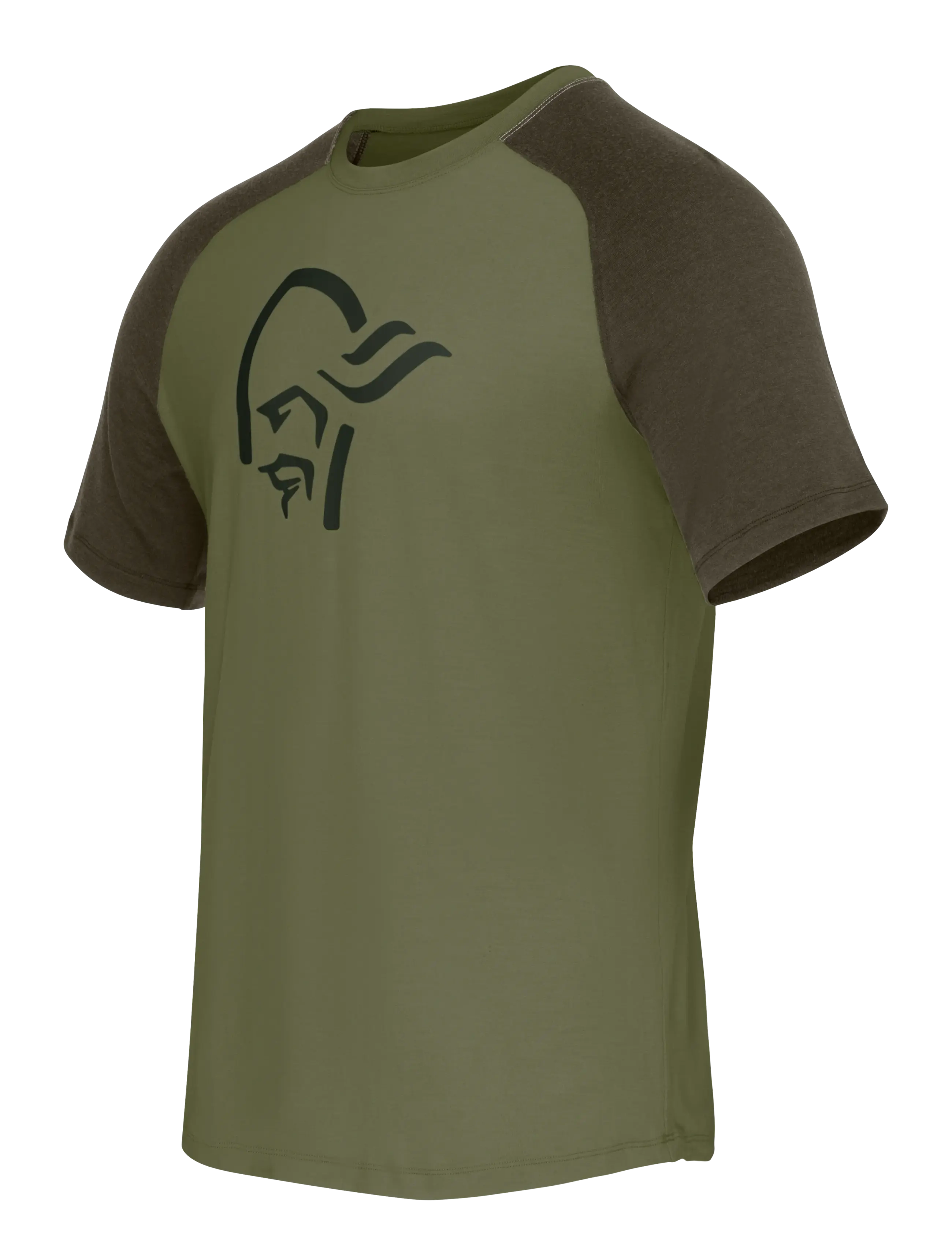 Norrøna - femund pureUll T-shirt M's - t-shirts - loden green - 2