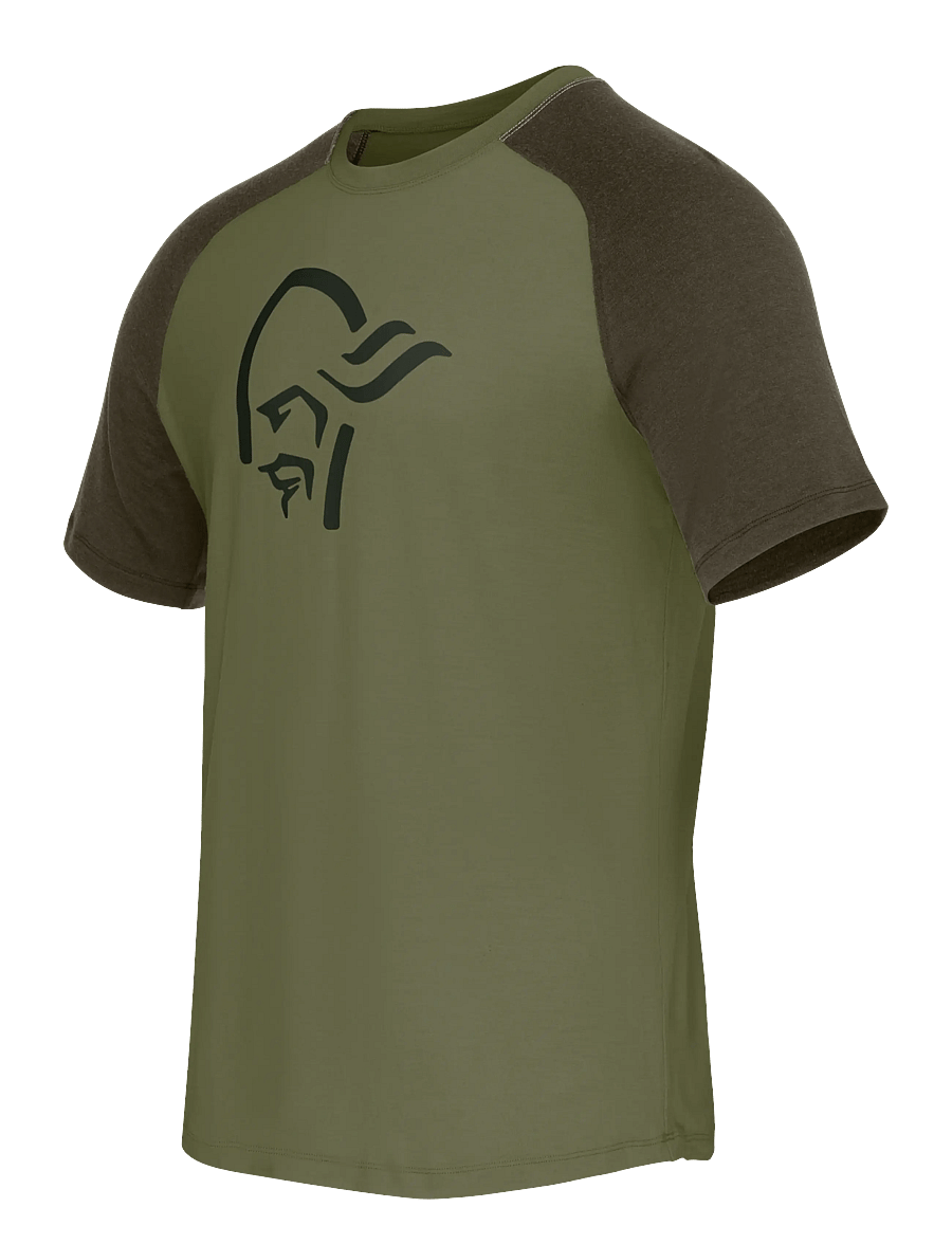 Norrøna - femund pureUll T-shirt M's - t-shirts - loden green - 2
