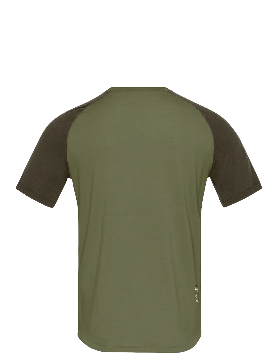 Norrøna - femund pureUll T-shirt M's - t-shirts - loden green - 3