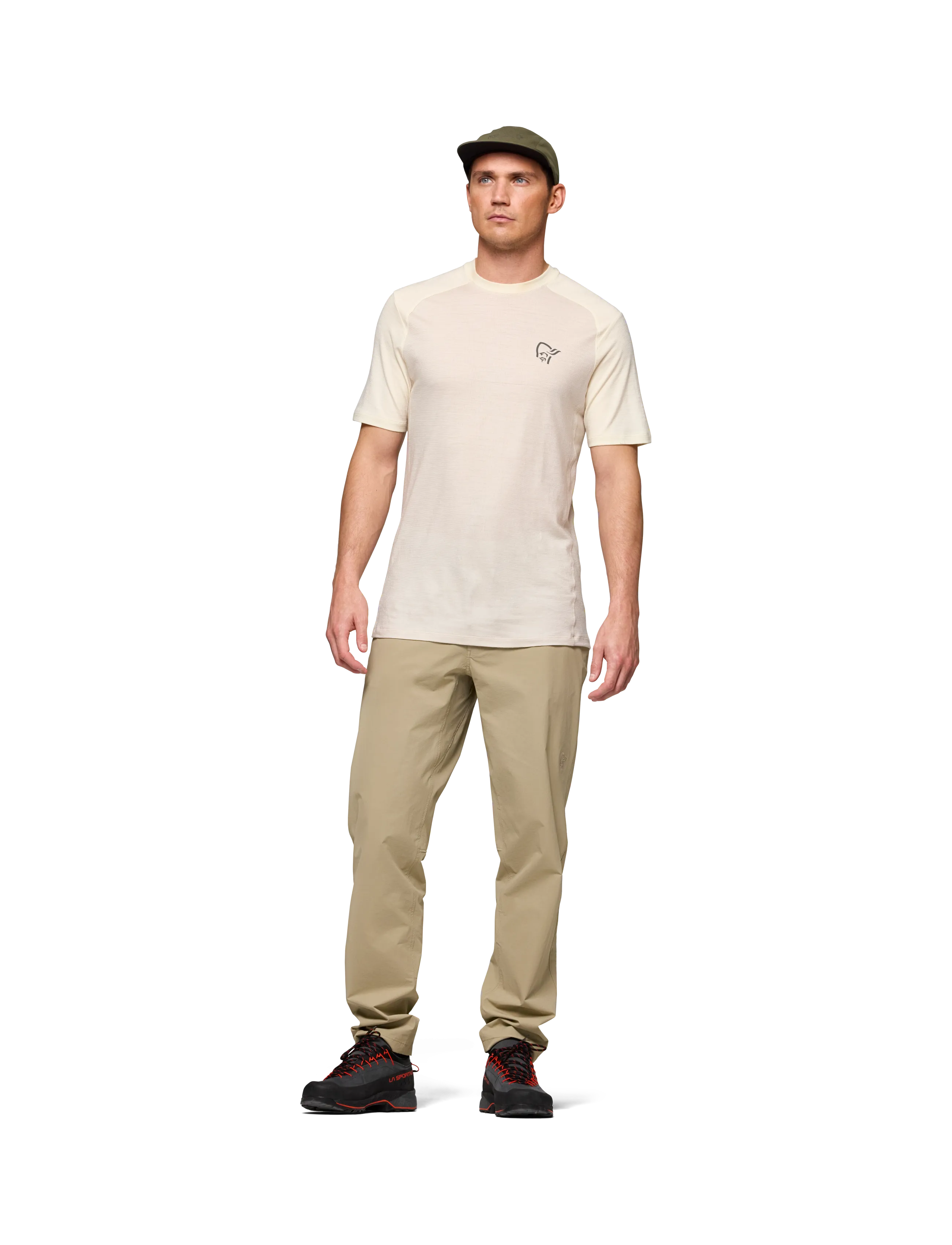 Norrøna - femund pureUll T-shirt M's - t-shirts - oatmeal/whisper white - 4