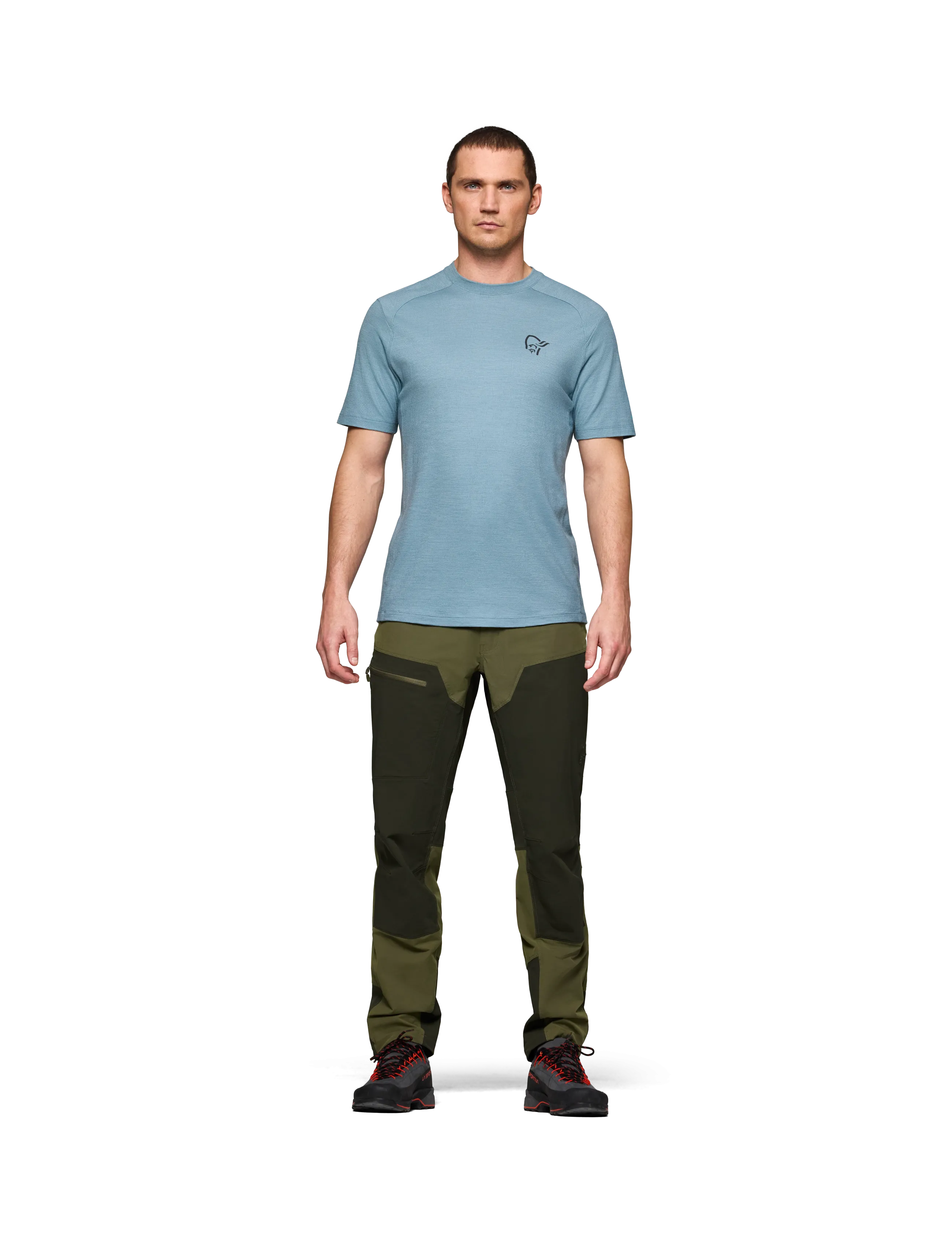 Norrøna Femund Pureull T-Shirt M's, S, Blue, Sport Overdele > Sport T-shirts, Herre