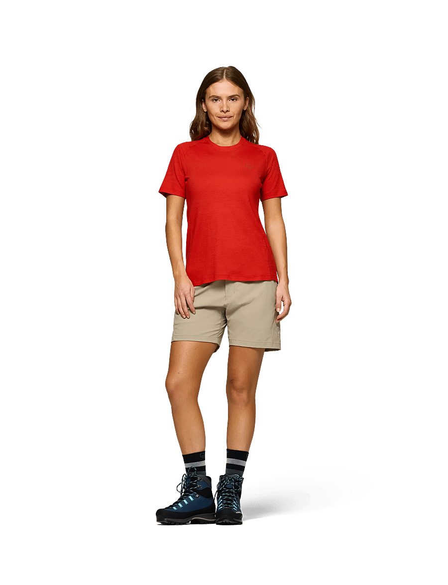 Norrøna - femund pureUll T-shirt W's - alussärgid ja t-särgid - aura orange - 5