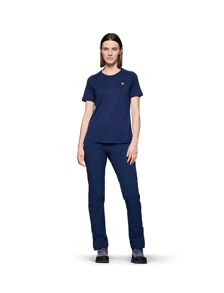 Norrøna - femund pureUll T-shirt W's - t-shirts - indigo night - 0
