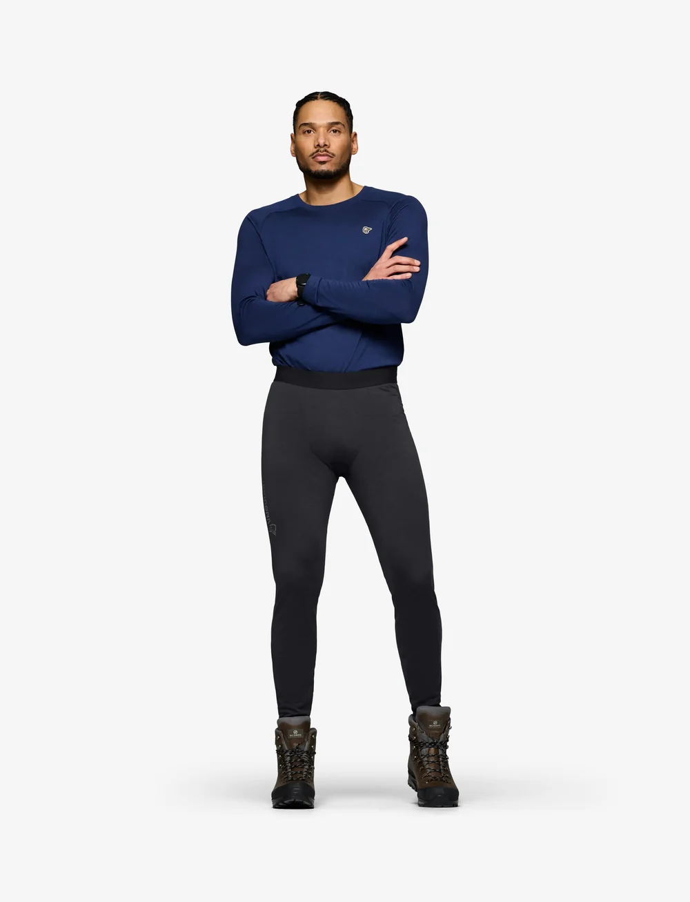 Norrøna - femund pureUll Longs M's - base layer bottoms - caviar black - 0