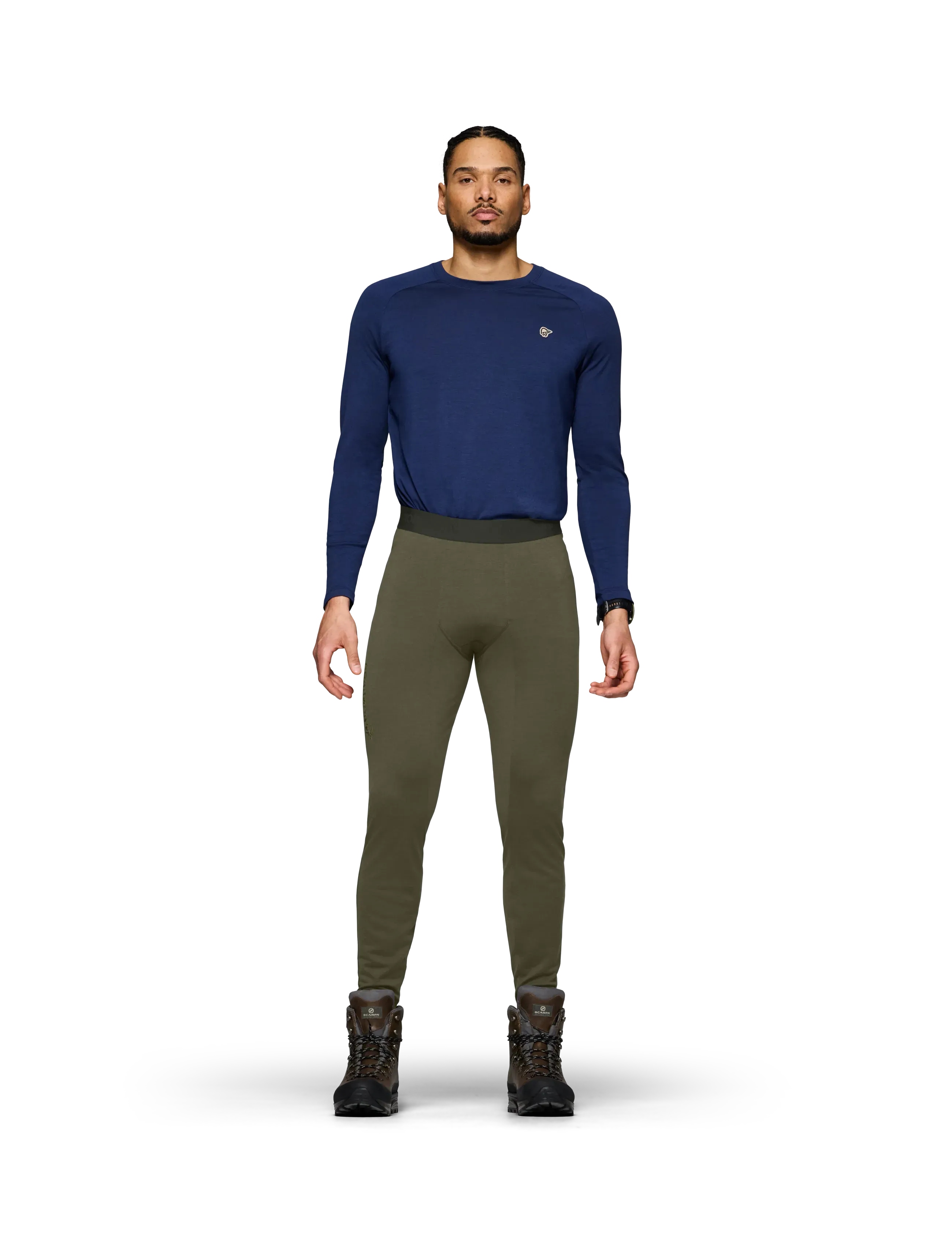 Norrøna Femund Pureull Longs M's, M, Green, Sport Base Layers > Sport Base Layer Underdele, Herre