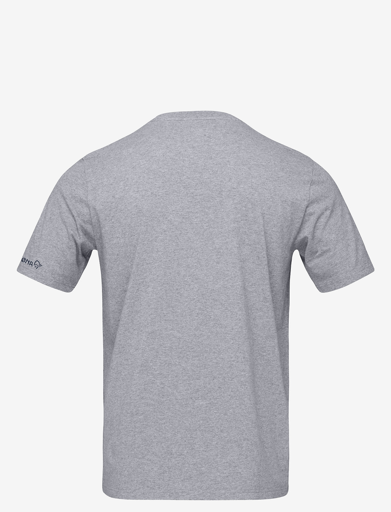 Norrøna - /29 cotton activity embroidery T-shirt M's - t-shirts - grey melange - 1