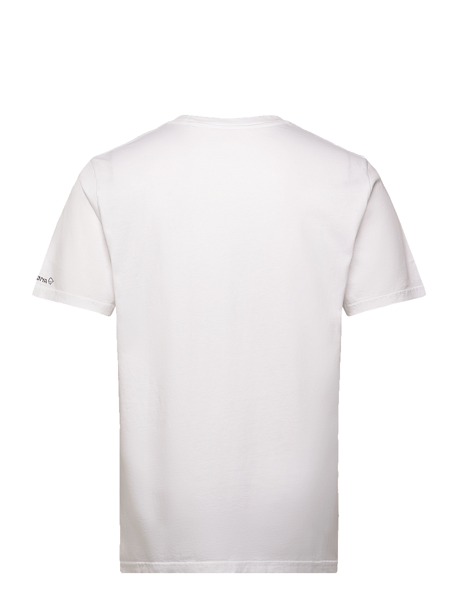 Norrøna - /29 cotton activity embroidery T-shirt M's - alussärgid ja t-särgid - pure white - 2