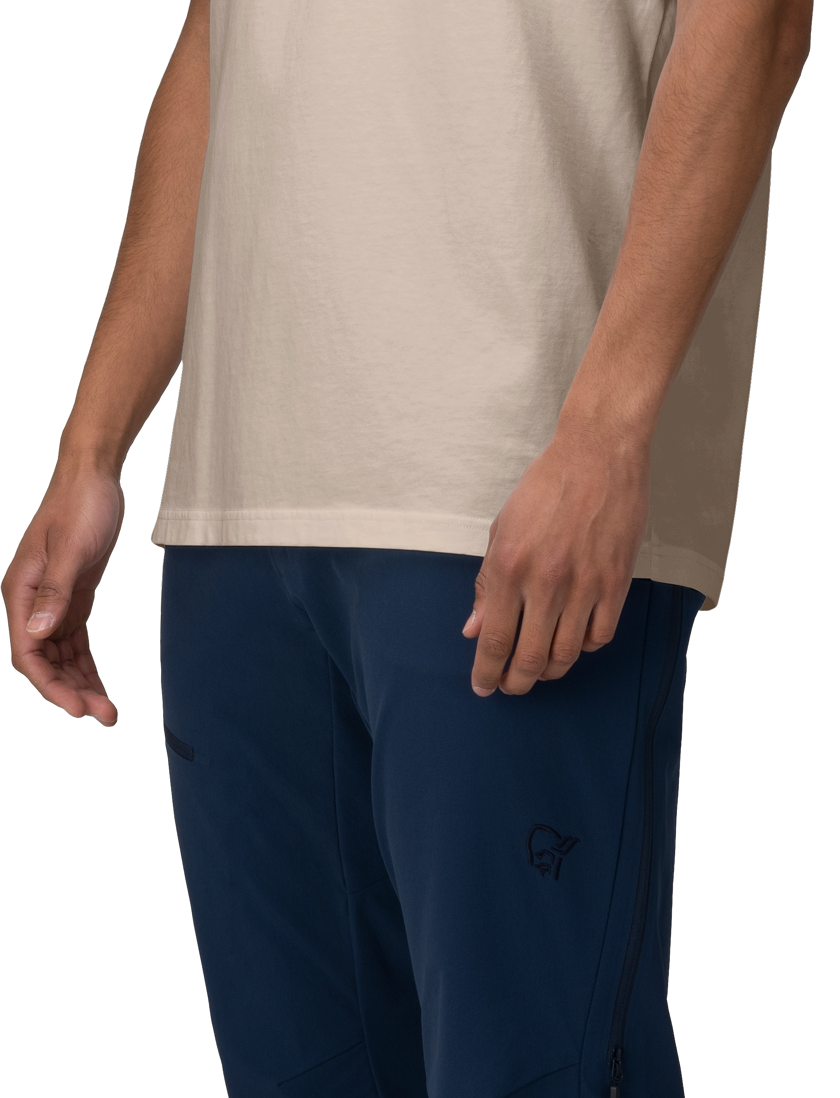 Norrøna - /29 cotton activity embroidery T-shirt M's - t-shirts - pure white - 4