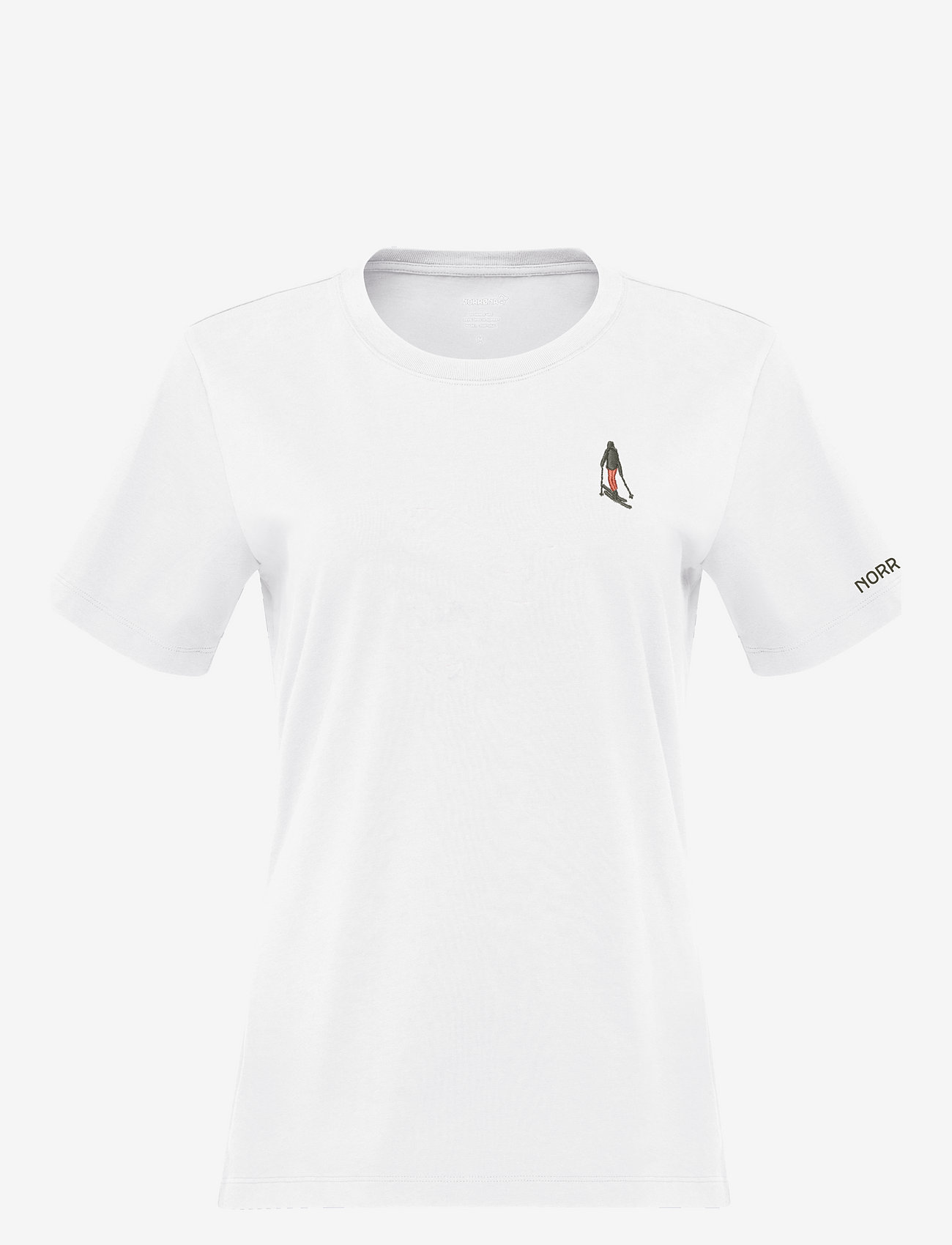Norrøna - /29 cotton activity embroidery T-shirt W's - t-shirts - pure white - 0