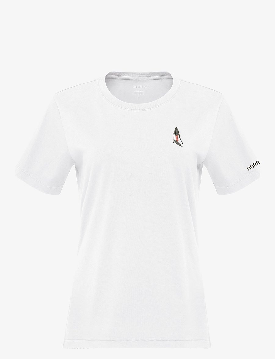 Norrøna - /29 cotton activity embroidery T-shirt W's - alussärgid ja t-särgid - pure white - 0