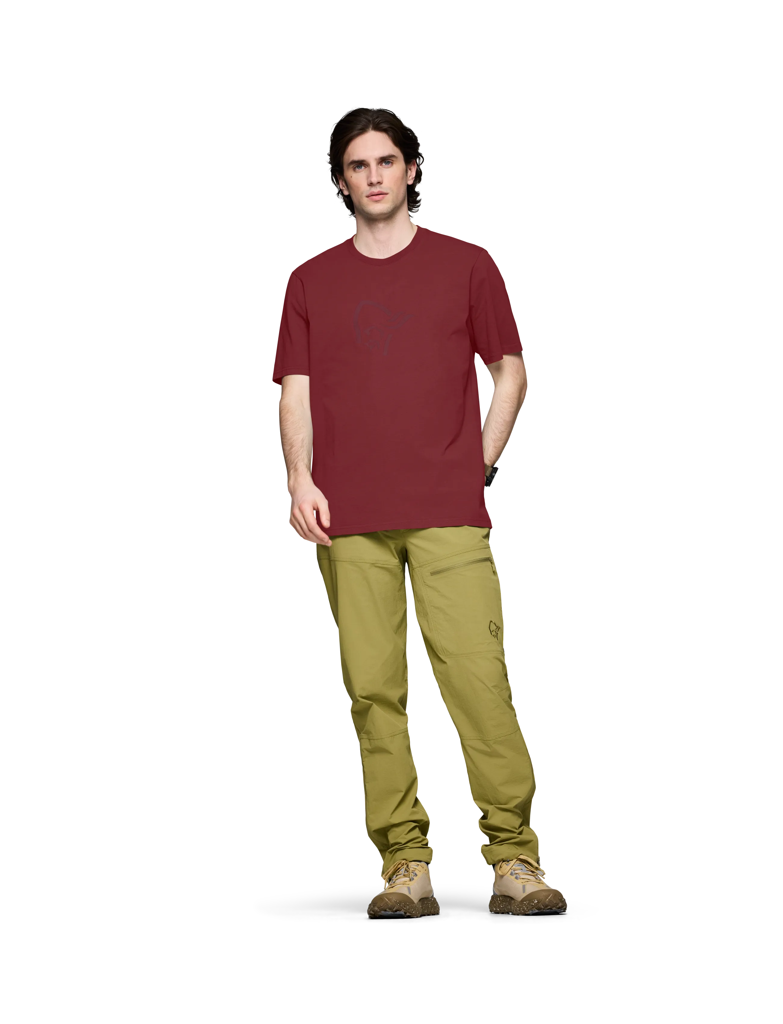 Norrøna - /29 cotton viking T-shirt M's - t-shirts - port - 4