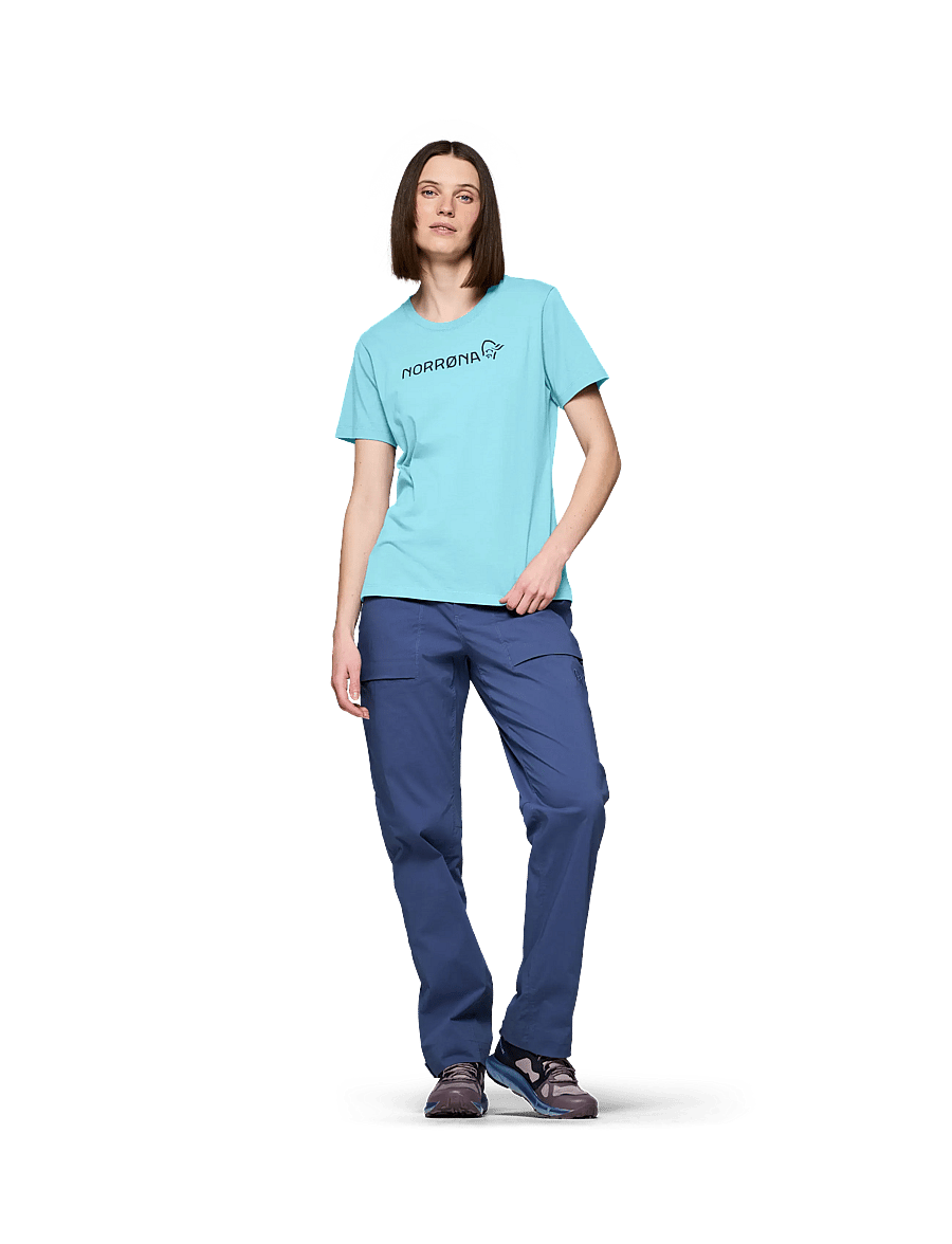 Norrøna - /29 cotton Norrøna viking T-shirt W's - t-shirts - aqua haze - 0