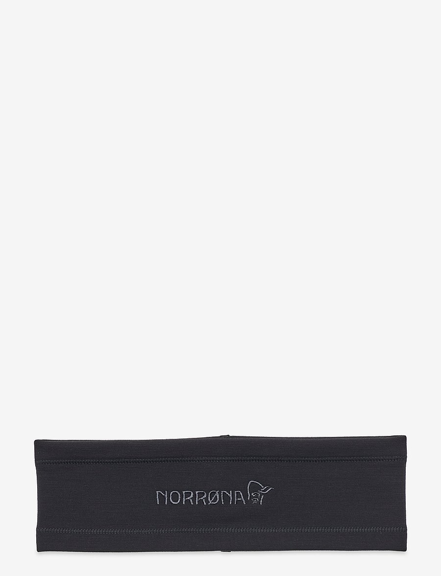 Norrøna - /29 warmwool2 Headband - urheilupannat - caviar black - 0