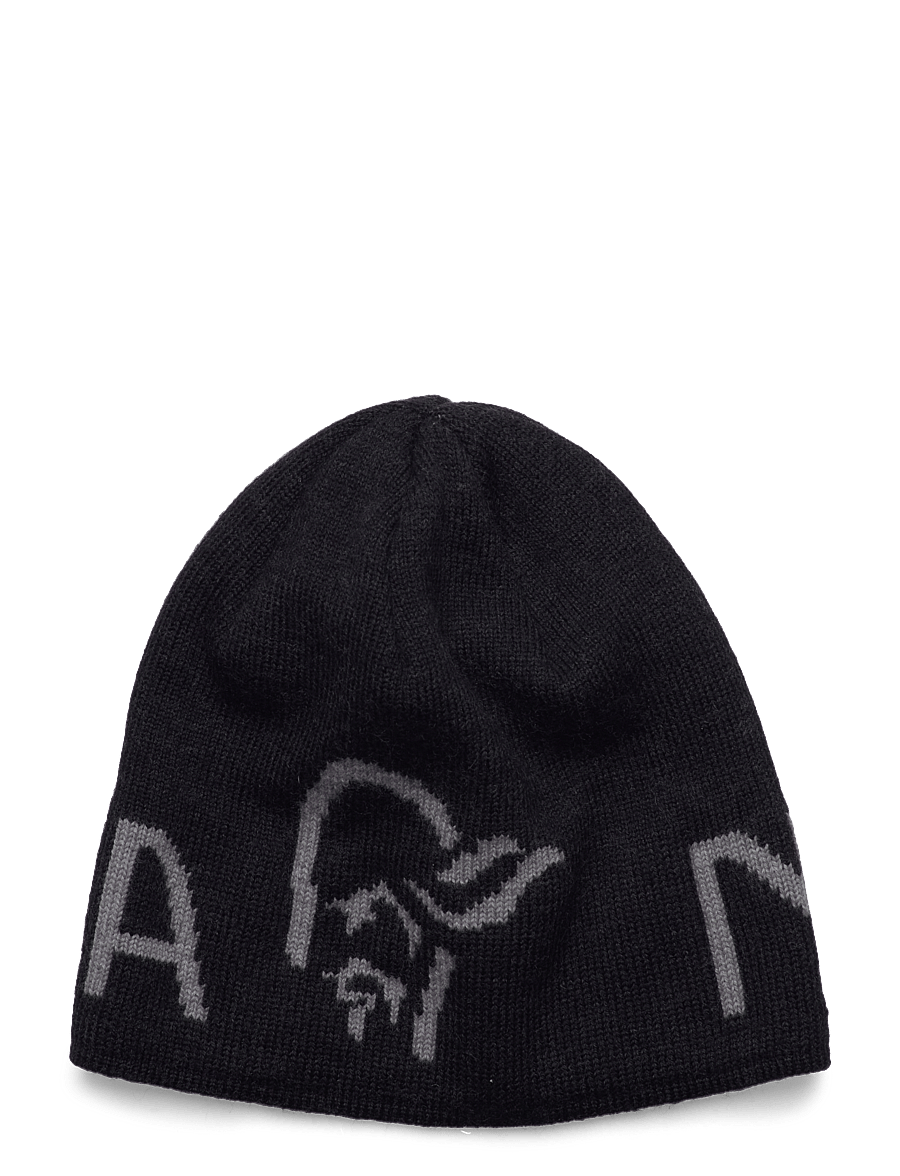 Norrøna - /29 mid merinoUll logo Beanie - kapelusze - caviar melange - 0