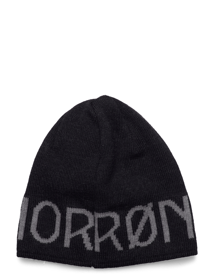 Norrøna - /29 mid merinoUll logo Beanie - kapelusze - caviar melange - 1