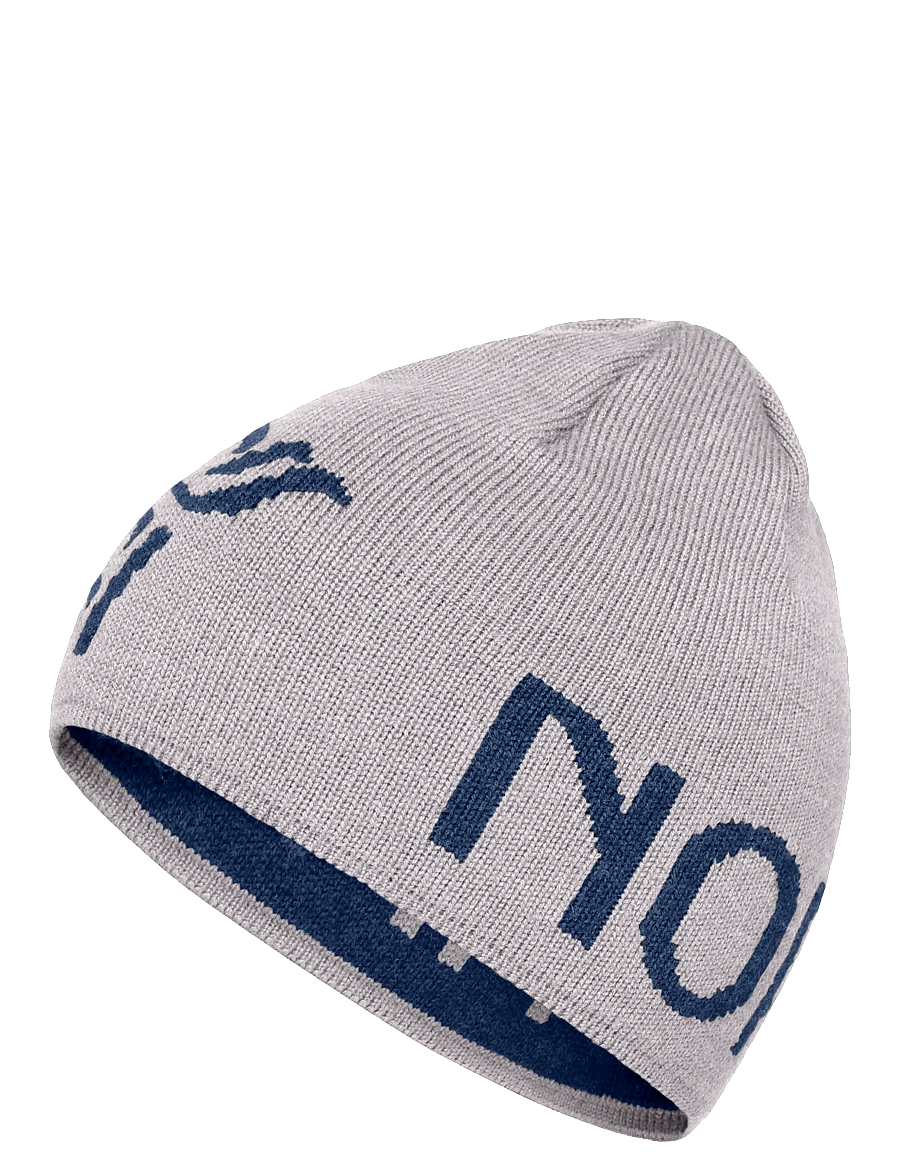 Norrøna - /29 mid merinoUll logo Beanie - mützen - grey melange - 0