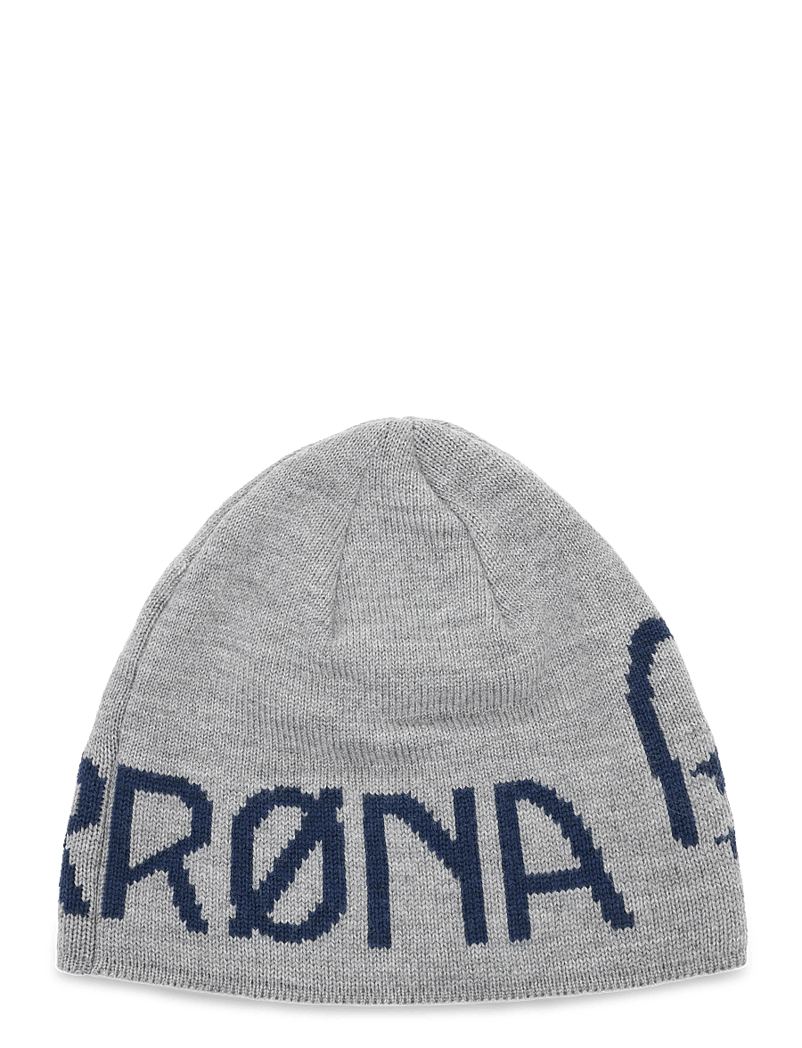 Norrøna - /29 mid merinoUll logo Beanie - kapelusze - grey melange - 1