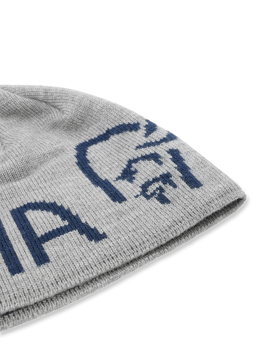 Norrøna - /29 mid merinoUll logo Beanie - kapelusze - grey melange - 2