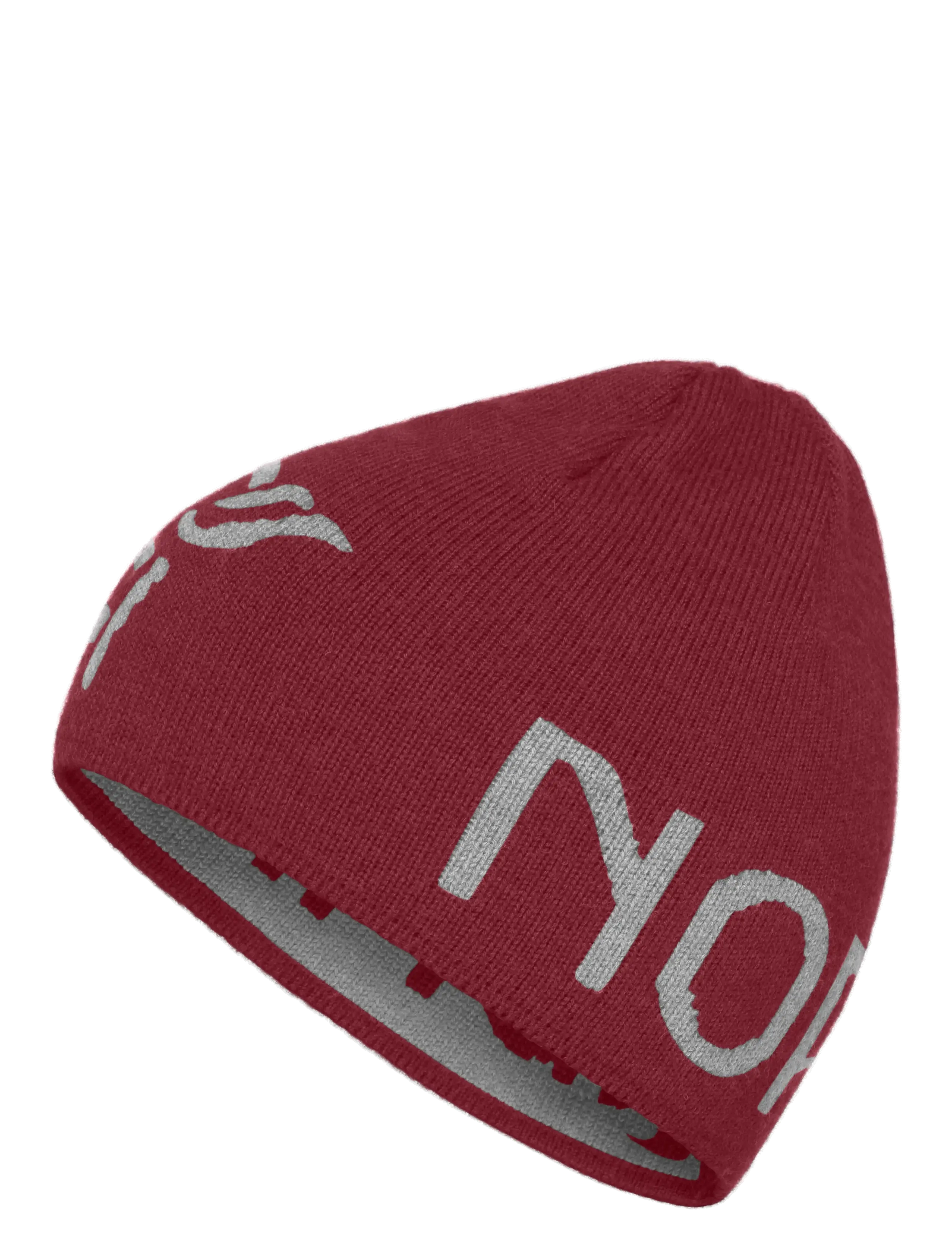 Norrøna /29 mid merinoUll logo Beanie - Visa allt - PORT / burgundy