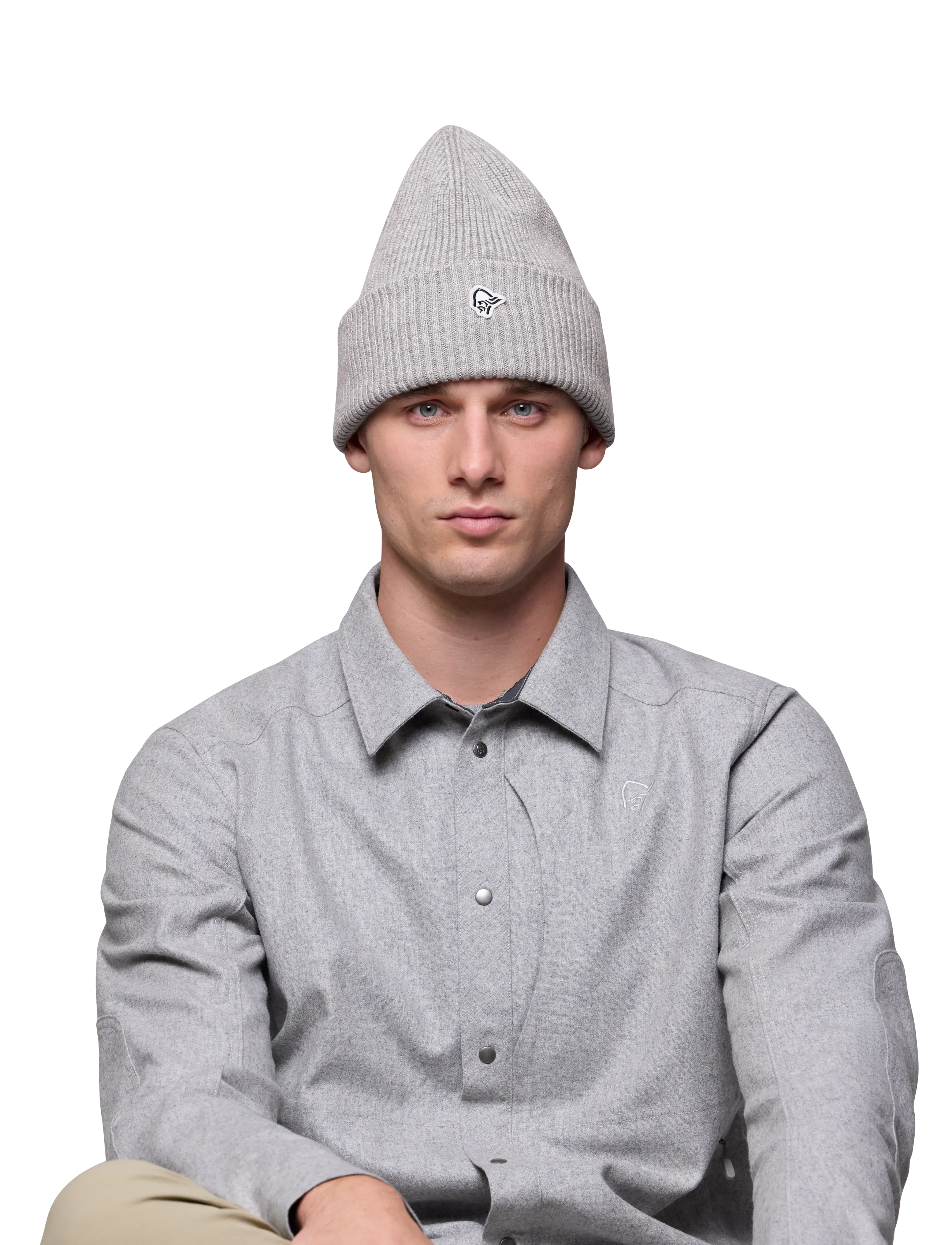 Norrøna - /29 heavy merinoUll contrast Beanie - grey melange - 3