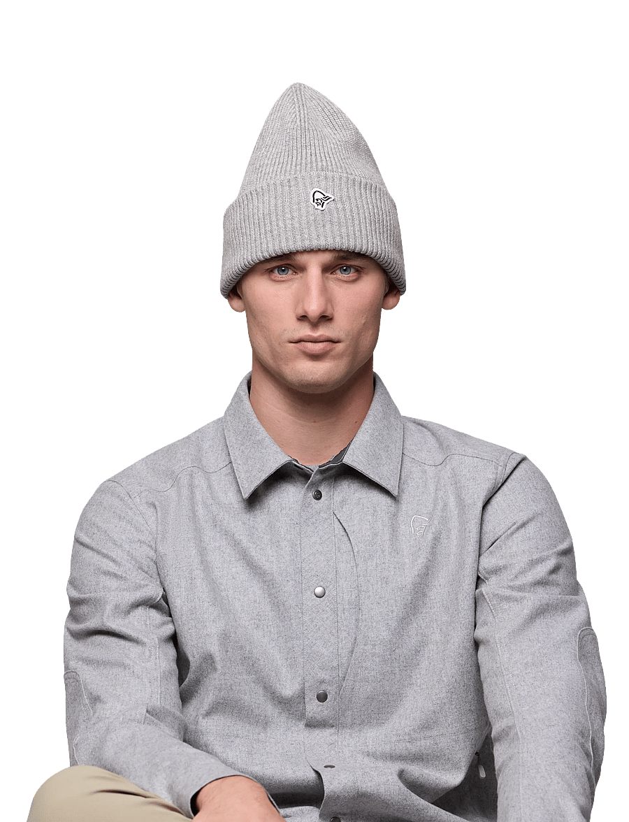 Norrøna - /29 heavy merinoUll contrast Beanie - grey melange - 3