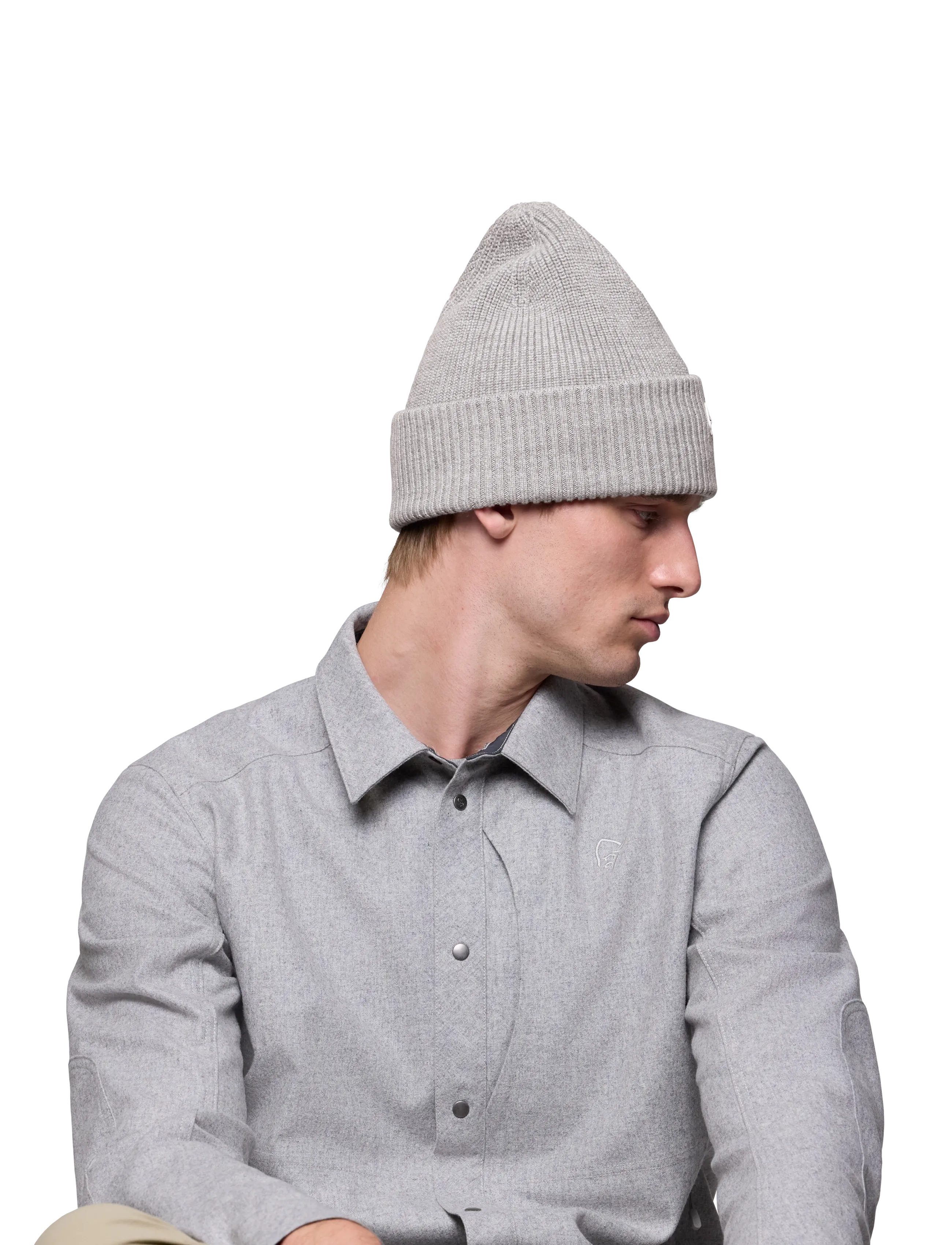 Norrøna - /29 heavy merinoUll contrast Beanie - grey melange - 4