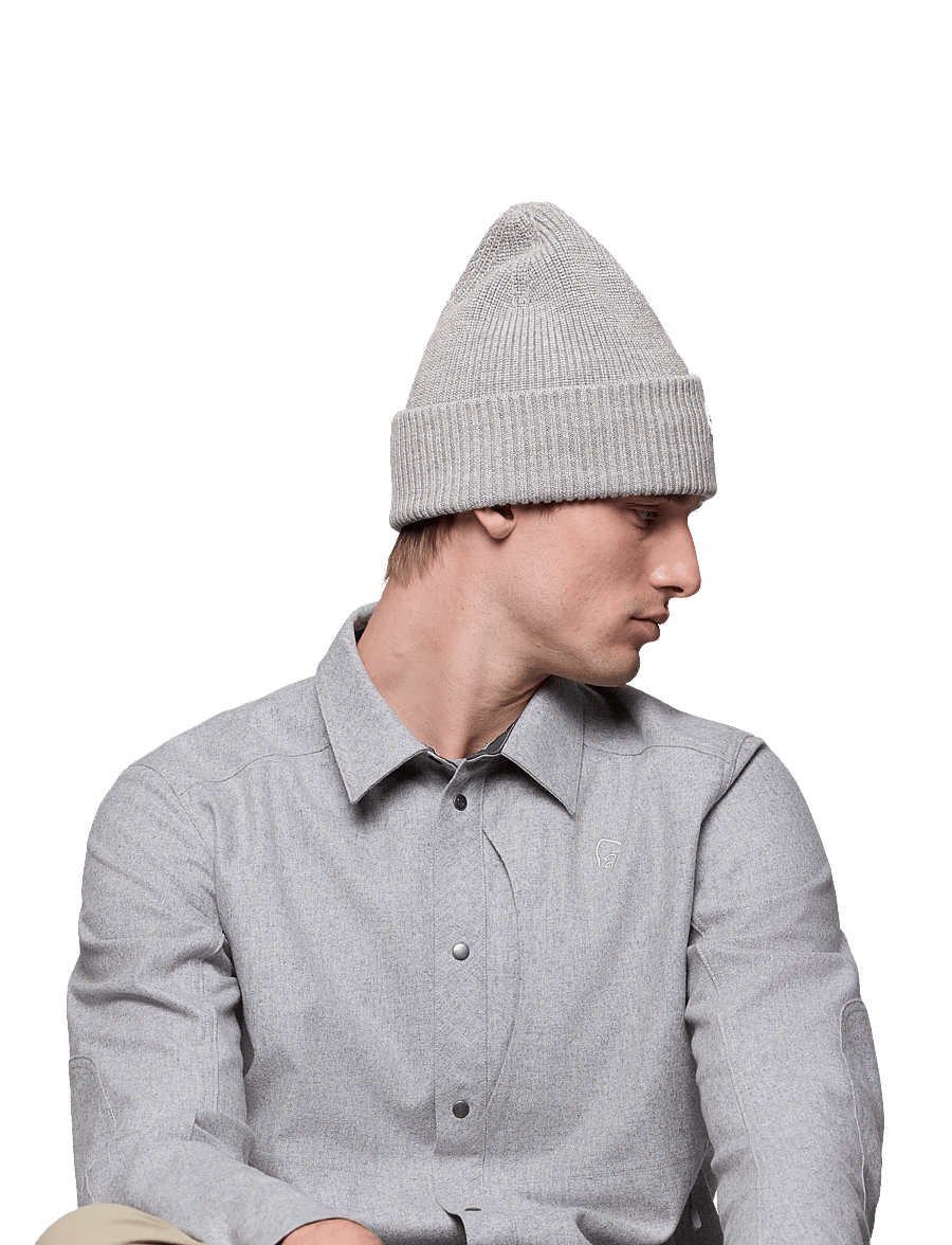 Norrøna - /29 heavy merinoUll contrast Beanie - grey melange - 4