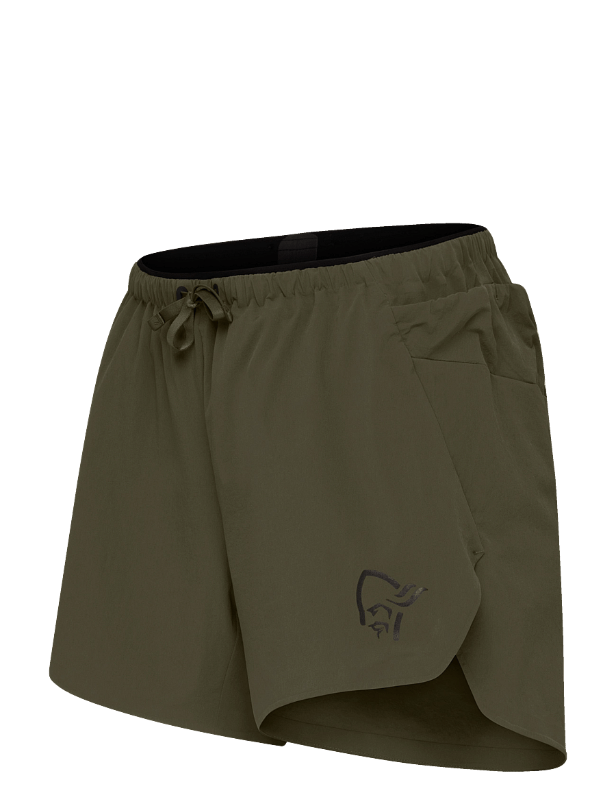 Norrøna - senja flex1 4'' Shorts W's - laufshorts - olive night - 1