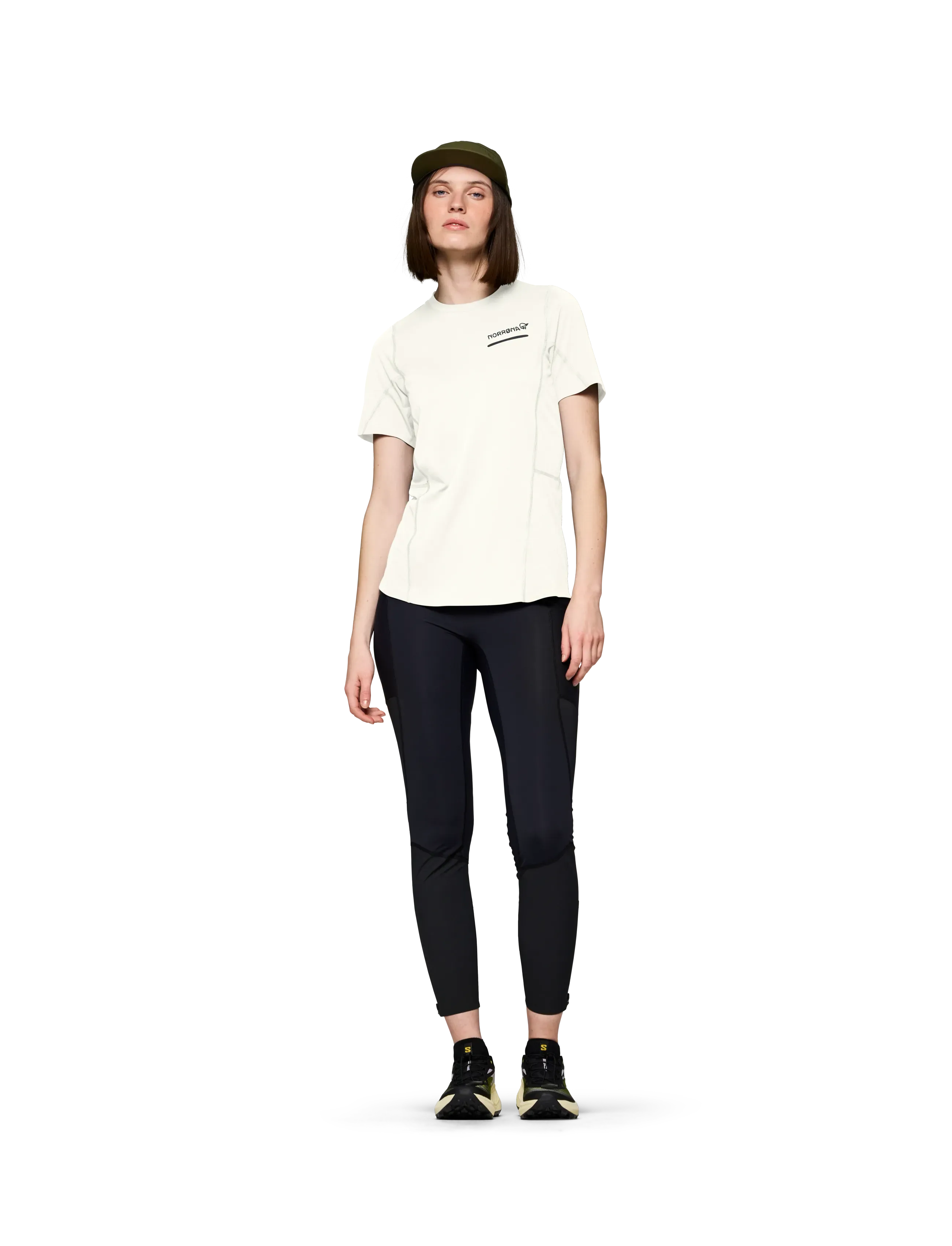 Norrøna senja equaliser lightweight T-shirt W's - T-shirts & Toppar - SNOW WHITE / cream