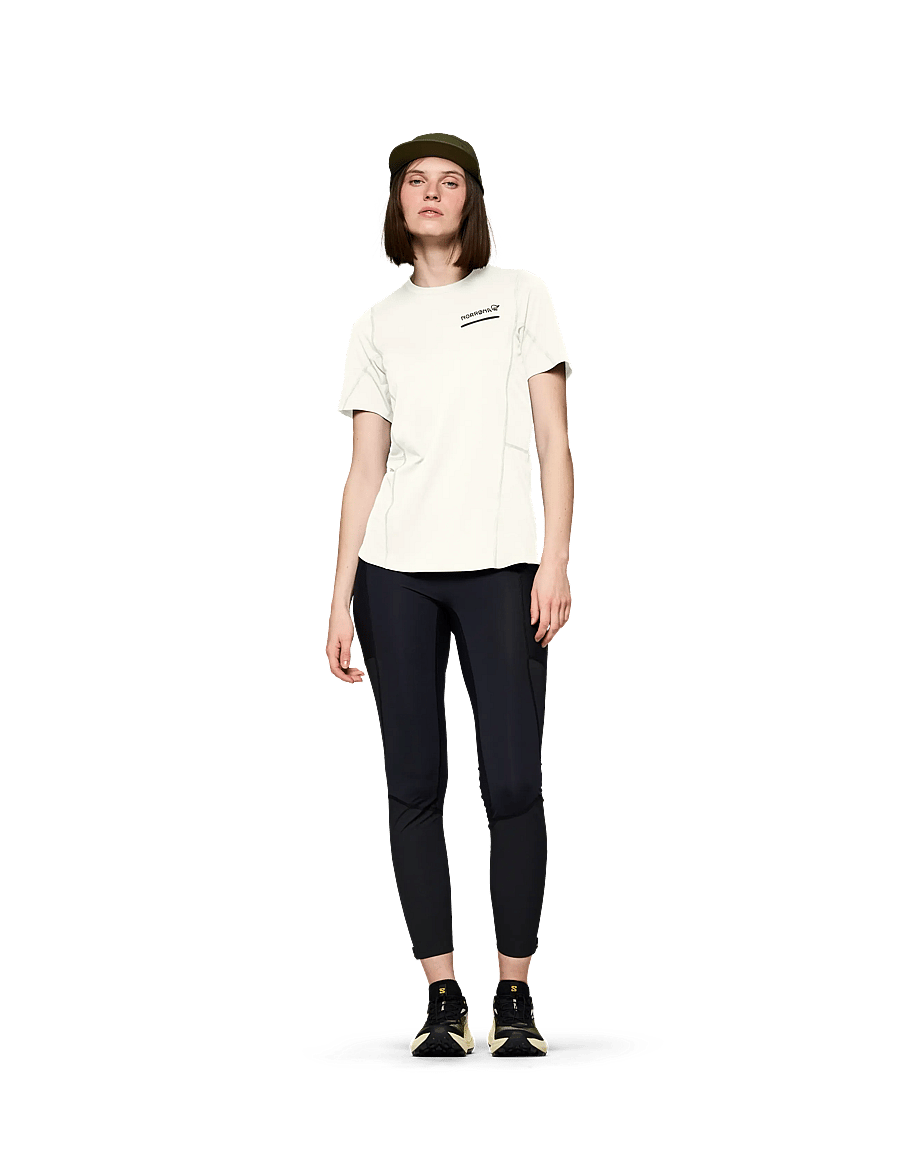 Norrøna - senja equaliser lightweight T-shirt W's - marškinėliai - snow white - 0