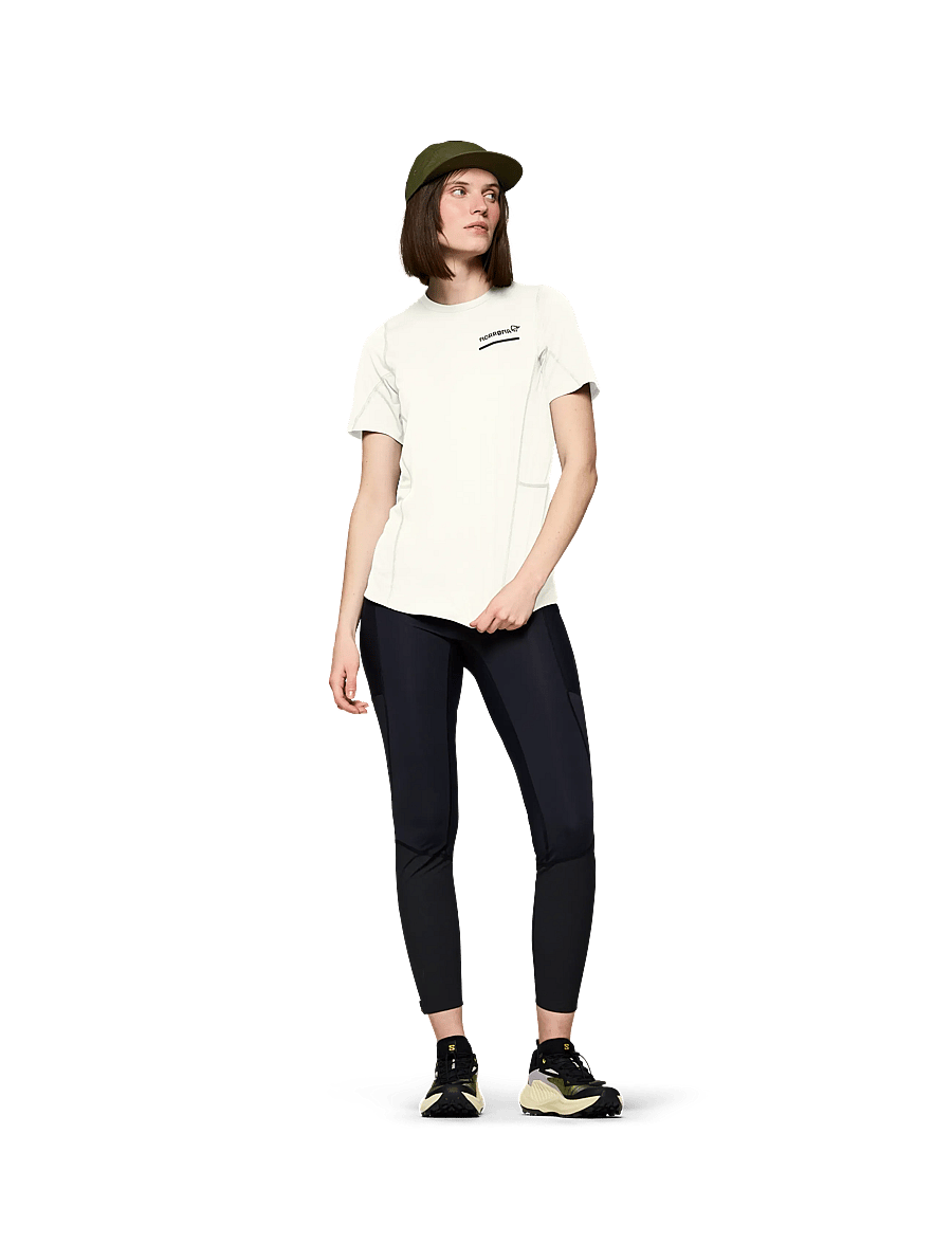 Norrøna - senja equaliser lightweight T-shirt W's - marškinėliai - snow white - 5